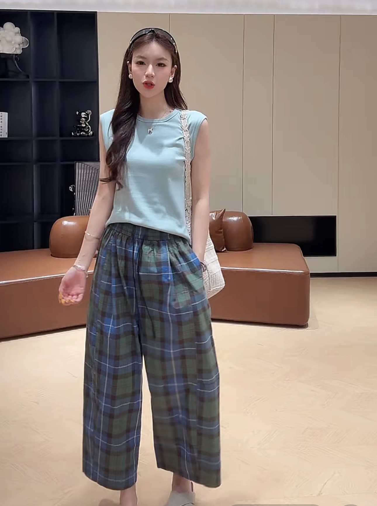콩 추천 여름 미니멀리즘 몸매 가꾸기 슬림해 보이는 조끼 다용도 외출용 단색 맨위 캐주얼 바지 상세 이미지 12