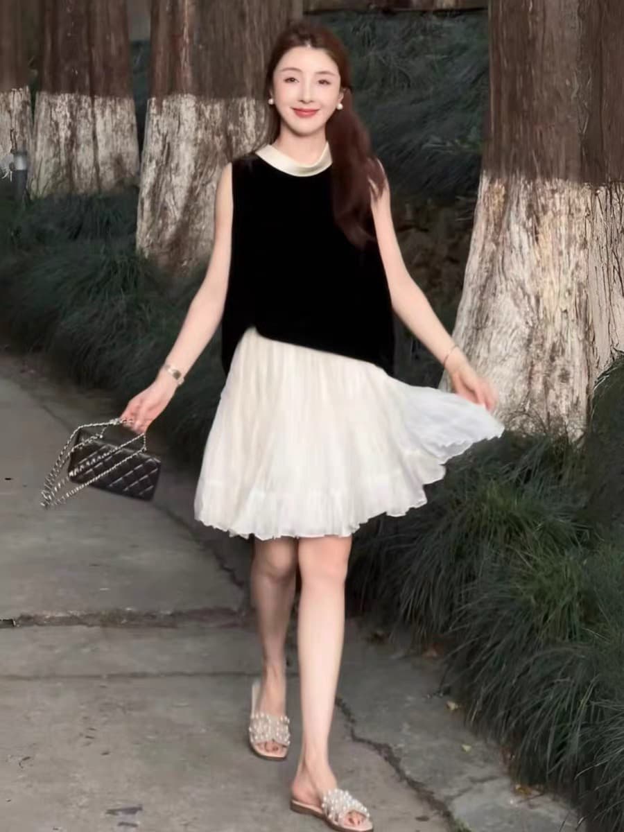 희 만 웨이 프라임 흰 그림 측면 디자인 센스 실크 벨벳 다용도 슬림해 보이는 반팔 맨위 이미지 3