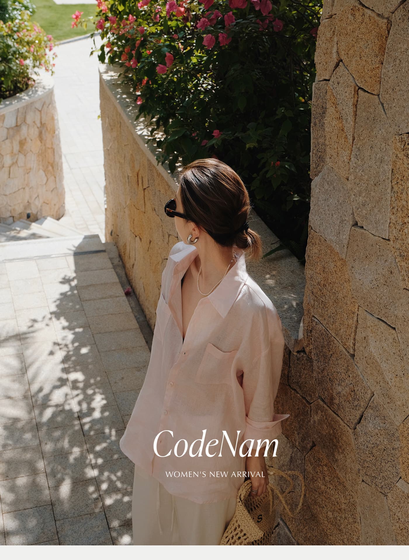 codenam 아마 긴팔 핑크색 긴팔 셔츠 여성 셔츠 재킷 루즈핏 캐주얼 면 린넨 자외선 차단 셔츠 상세 이미지 5