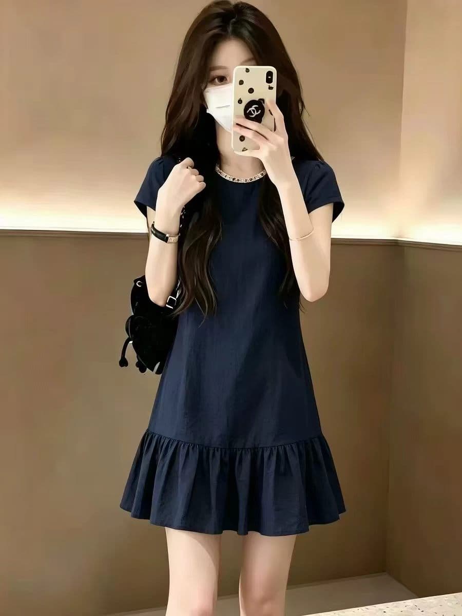 프릴 반팔 드레스 2026 새로운 치마 아이들