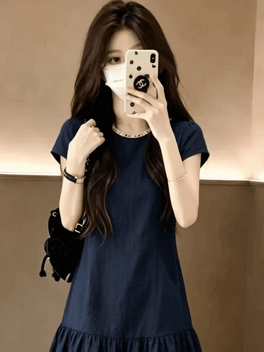 프릴 반팔 드레스 2026 새로운 치마 아이들 상세 이미지 4