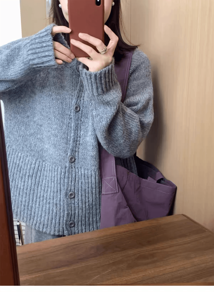 사탕 색상 연령 감소 품격 스웨터 여성 코트 봄과 가을 니트 오픈 가디건 한국 스타일 부드러운 얇은 코트 상세 이미지 14