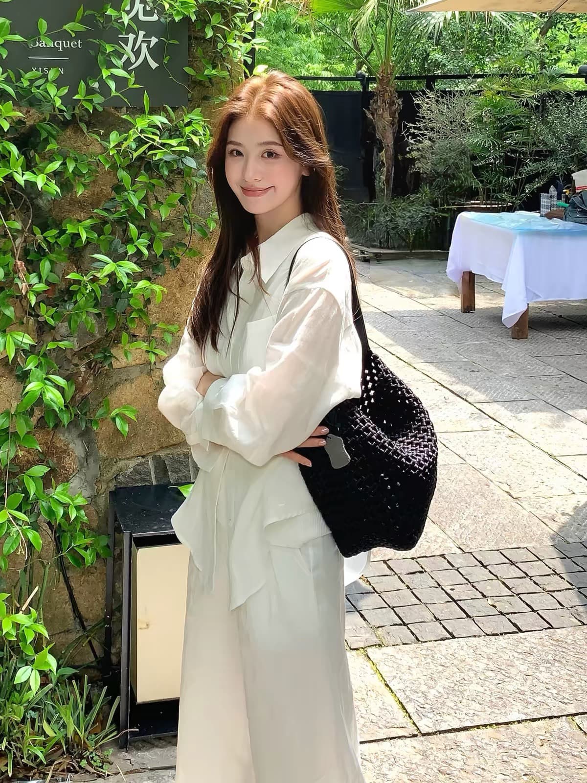 화이트 아마 여성 셔츠 2026 새로운 이른 가을 오래된 돈 바람 고급 센스 느슨함 외부 가져 가라. 통기성 셔츠 트렌디 상세 이미지 3