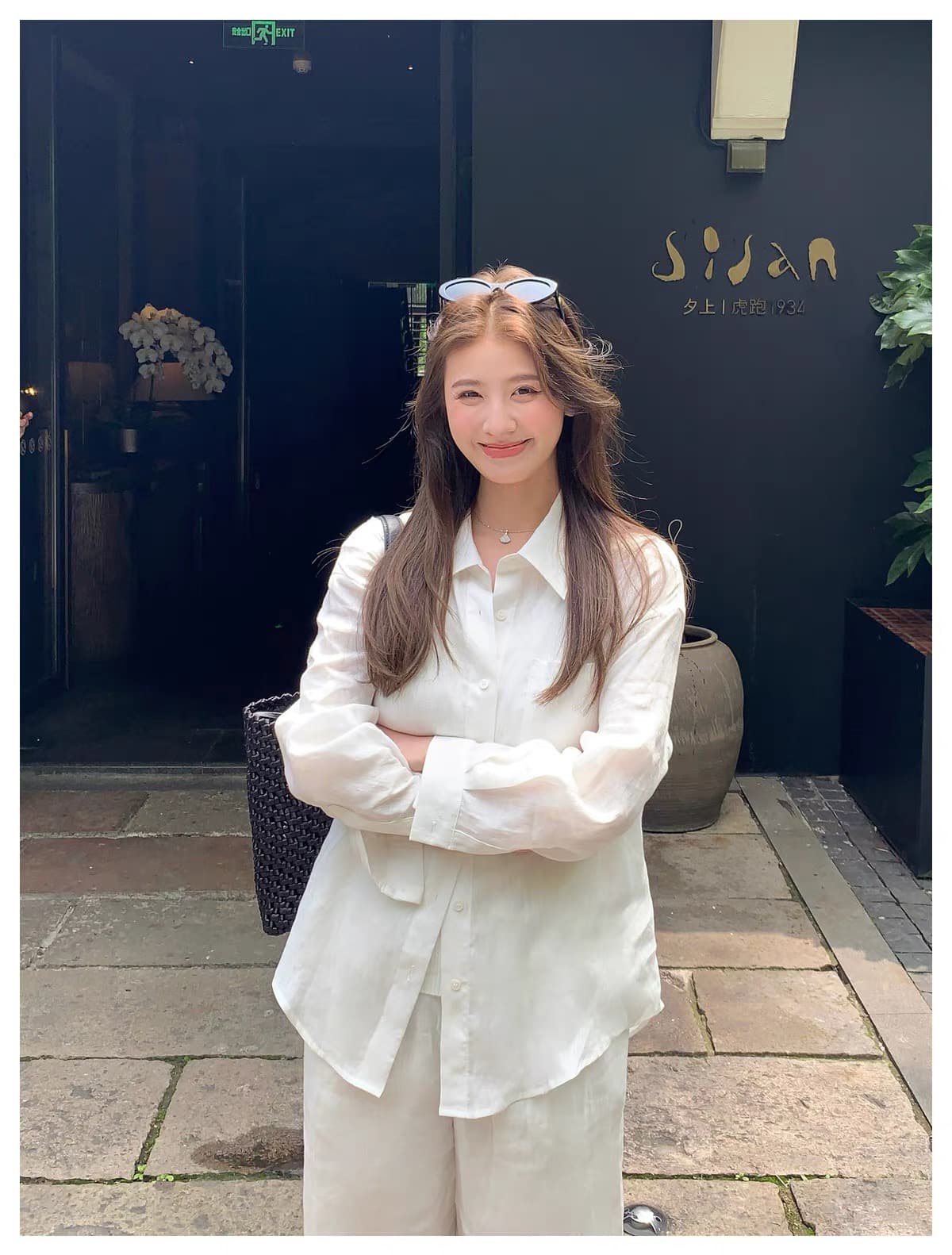 화이트 아마 여성 셔츠 2026 새로운 이른 가을 오래된 돈 바람 고급 센스 느슨함 외부 가져 가라. 통기성 셔츠 트렌디 상세 이미지 6