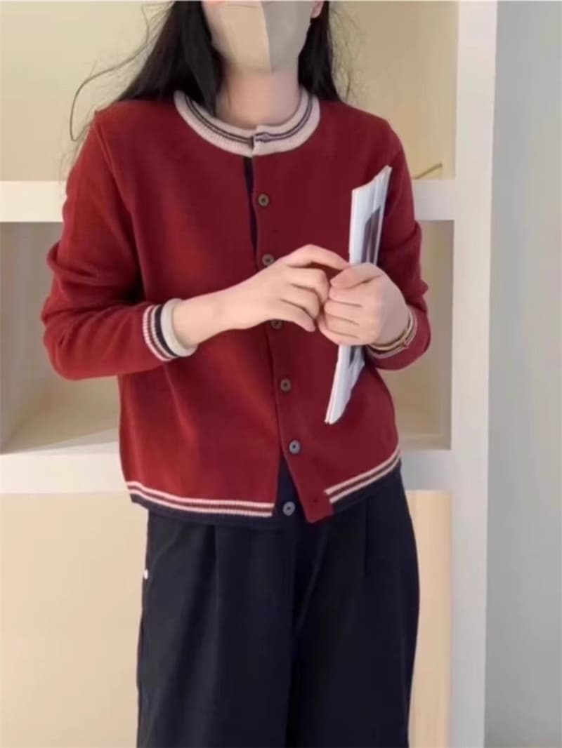 가을 겨울 새로운 여성 의류 패션 미니멀리즘 영국식 패치워크 색상 니트 오픈 가디건 스웨터 코트 고급 착용 가져 가라. 아름다운 맨위 상세 이미지 10
