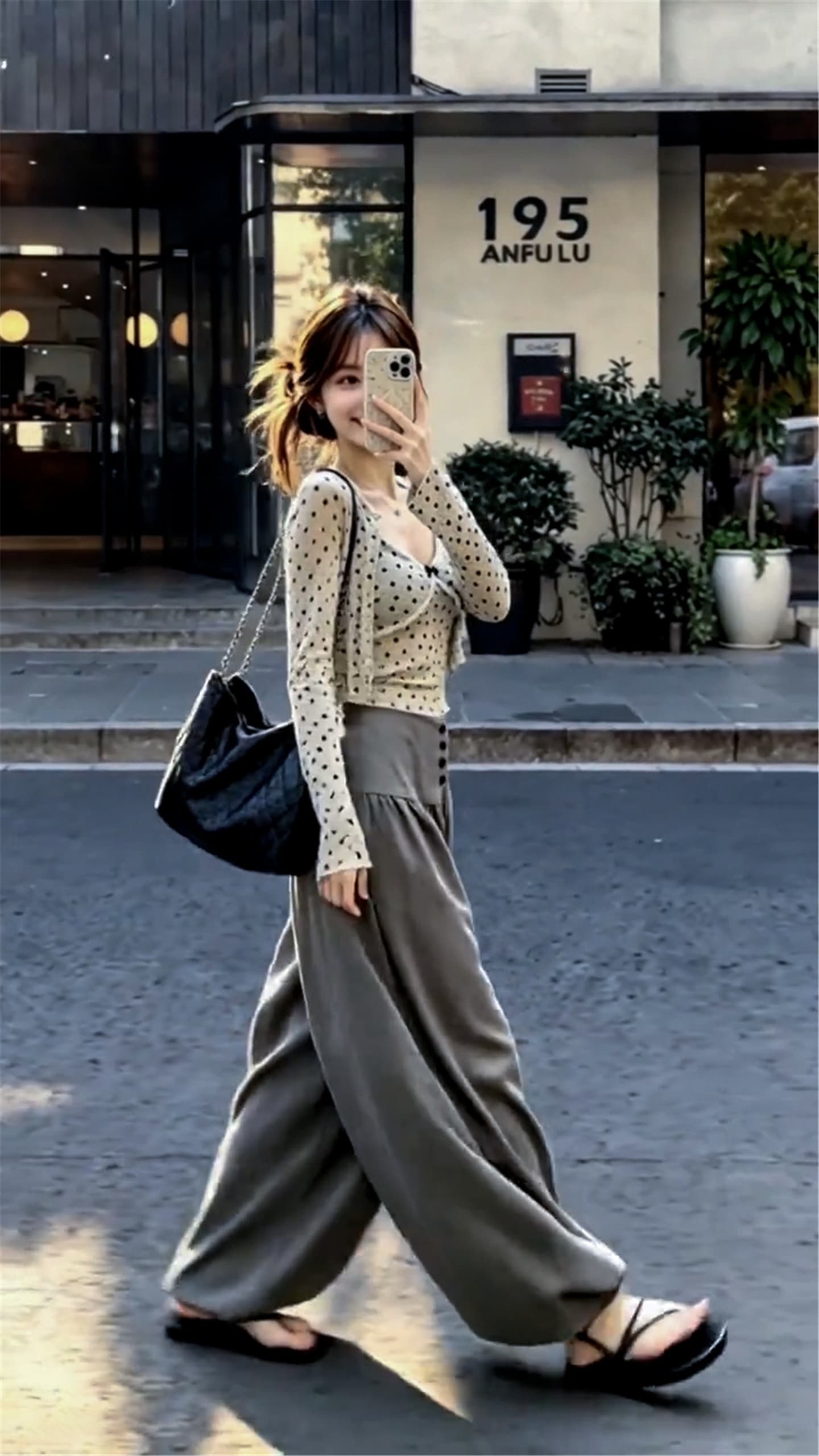 한 부서 자이언트 잘 생긴 ootd 착용 가져 가라. 전체 집합 레이스 조각 슬립 오픈 가디건 와이드 레그 팬츠 어린이 여름 세 조각 세트 상세 이미지 4
