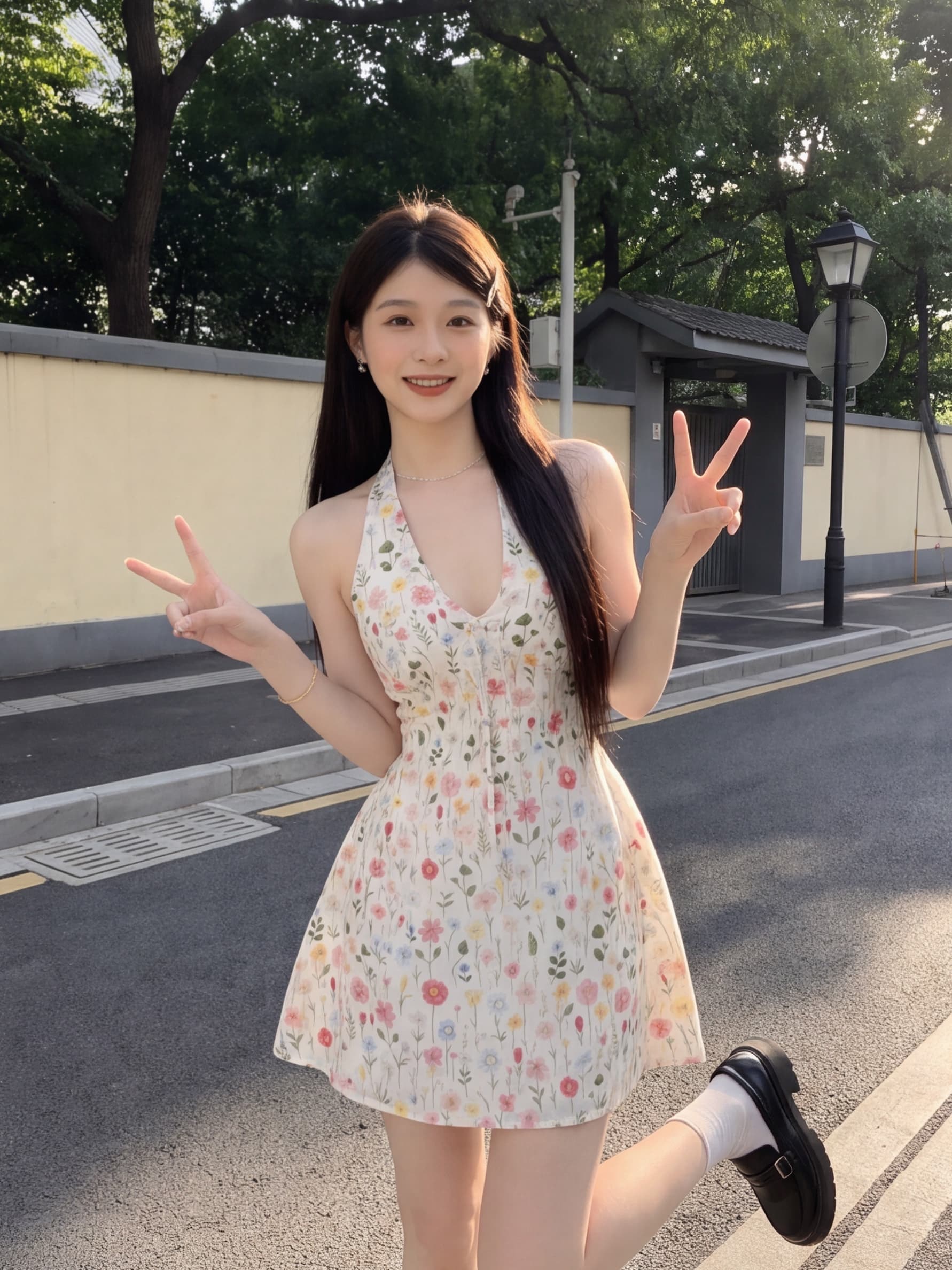 해변가 휴가 행침 목 슬립 꽃무늬 드레스 아이들 여름 2026 새로운 프랑스식 작은 이미지 2