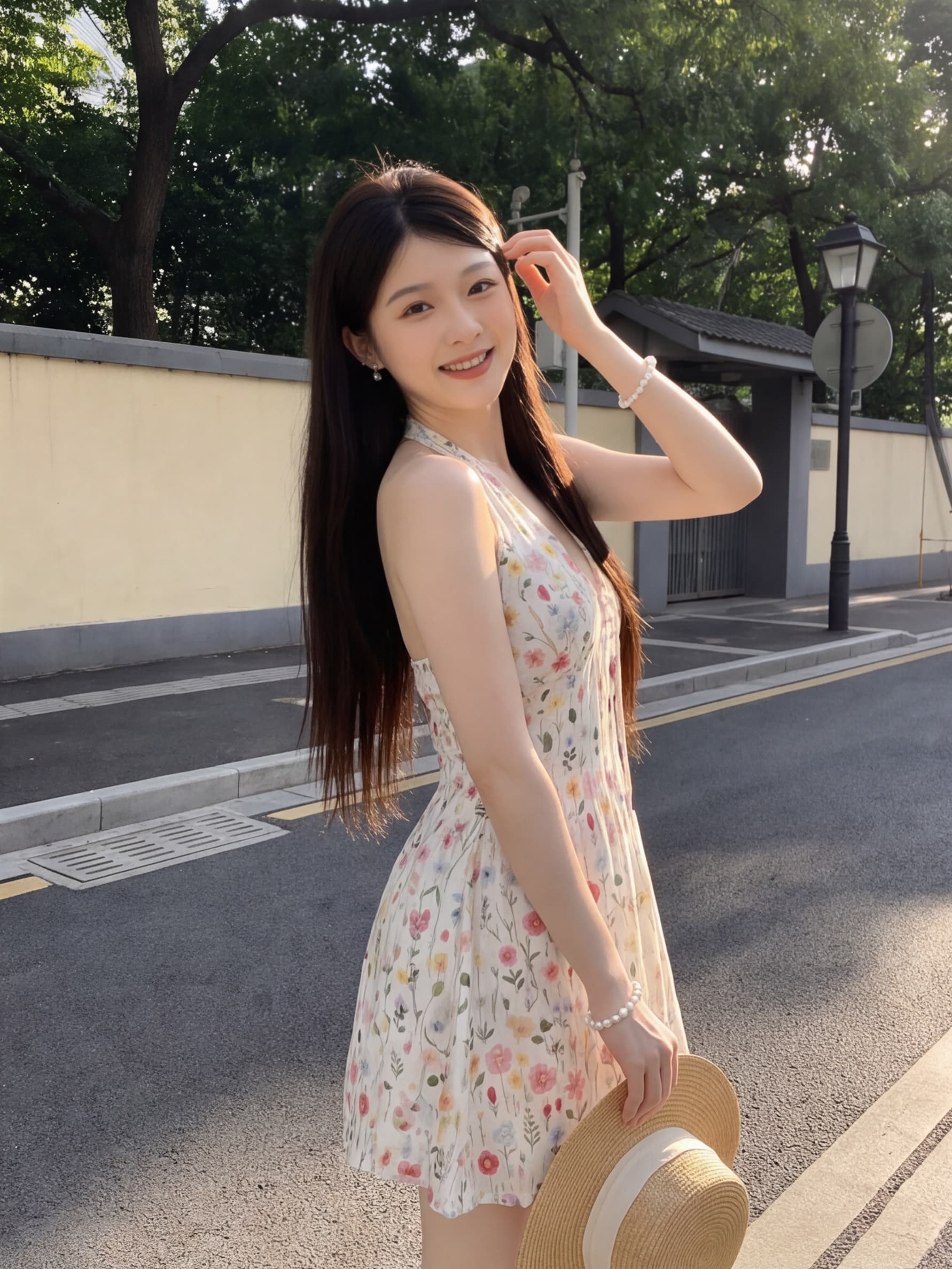 해변가 휴가 행침 목 슬립 꽃무늬 드레스 아이들 여름 2026 새로운 프랑스식 작은 이미지 3