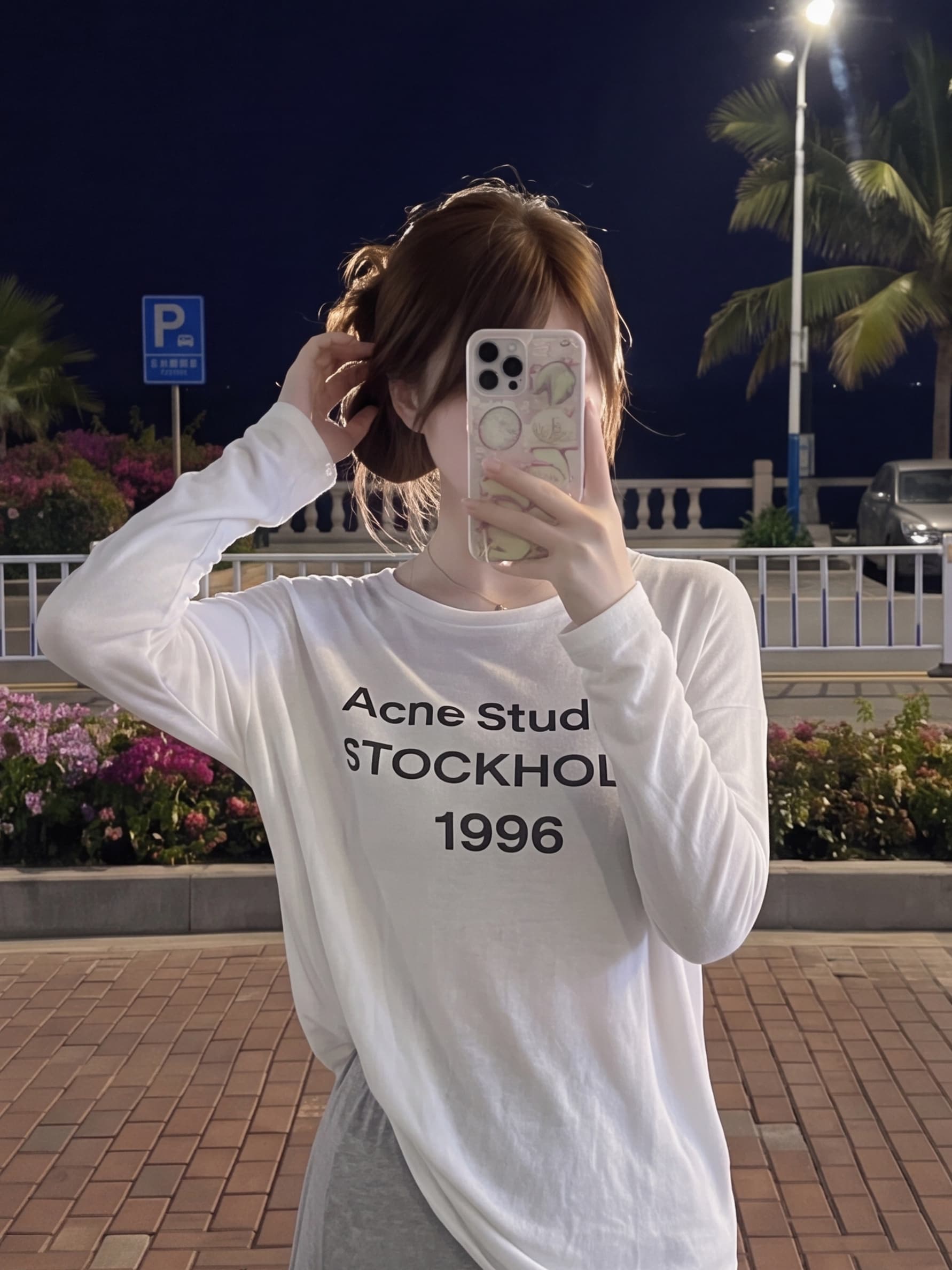 한 부서 이른 봄 얇은 스타일 알파벳 긴팔 티셔츠 루즈핏 캐주얼 다용도 느긋한 여름 자외선 차단 블라우스 상세 이미지 7