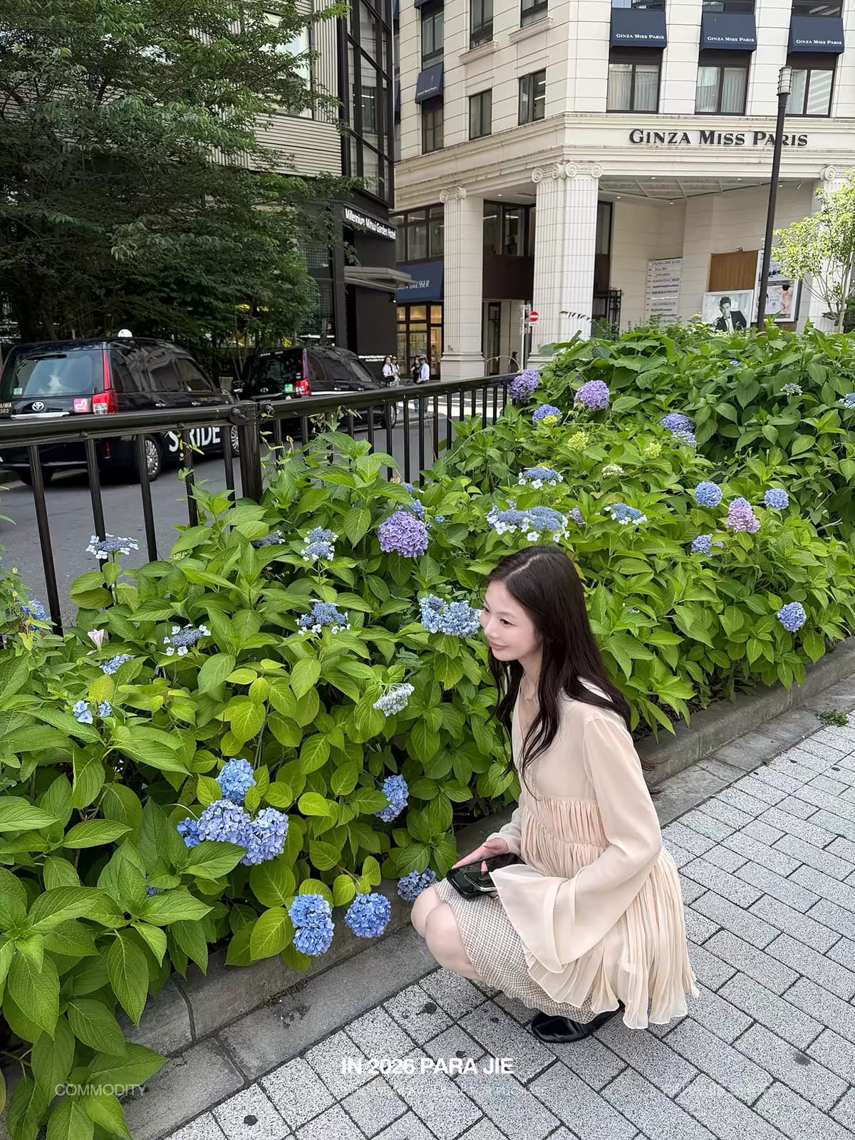 para jie 시 지에 구름 밀가루 도루 계곡 V넥 플리츠 부드러운 시폰 셔츠 여성 여름 수확 Pleat 나팔 긴팔 맨위 이미지 4