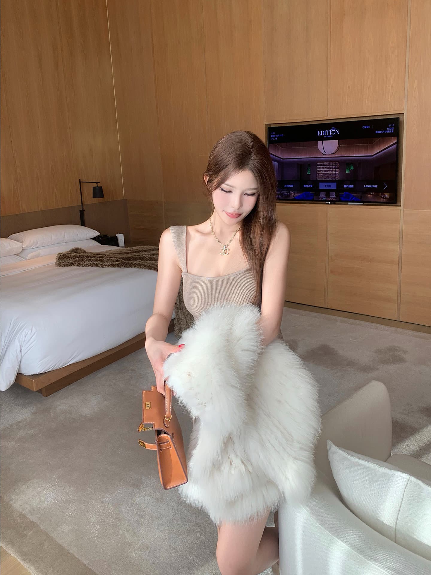 이른 가을 한국 품격 명문 여성 니트 드레스 가을 겨울 작은 키 심장 기계 나이트 클럽 던져 자매 달콤한 매운맛 바람 타이트 스커트
