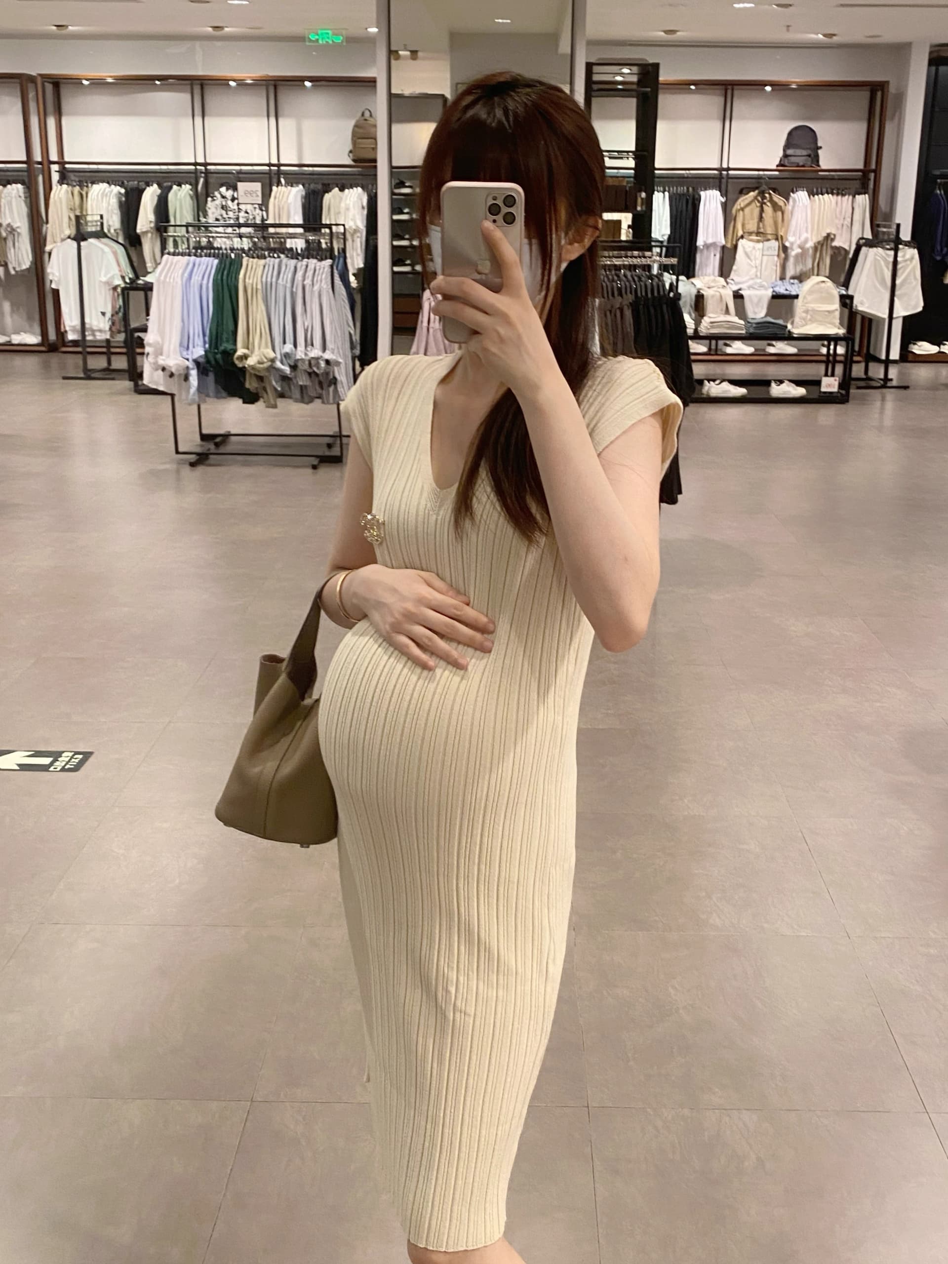 한국 arielle de pinto 출산 착용 이른 가을 홍콩 스타일 레트로 품격 드레스 몸매 가꾸기 타이트 스커트 이미지 2