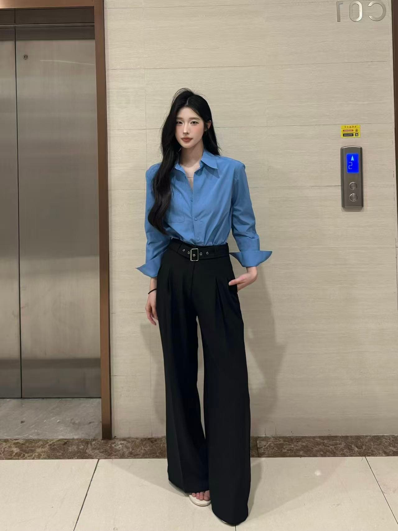 2026 한 부서 미니멀리즘 출퇴근 착용 가져 가라. 블라우스 사계절 섹션 상세 이미지 3