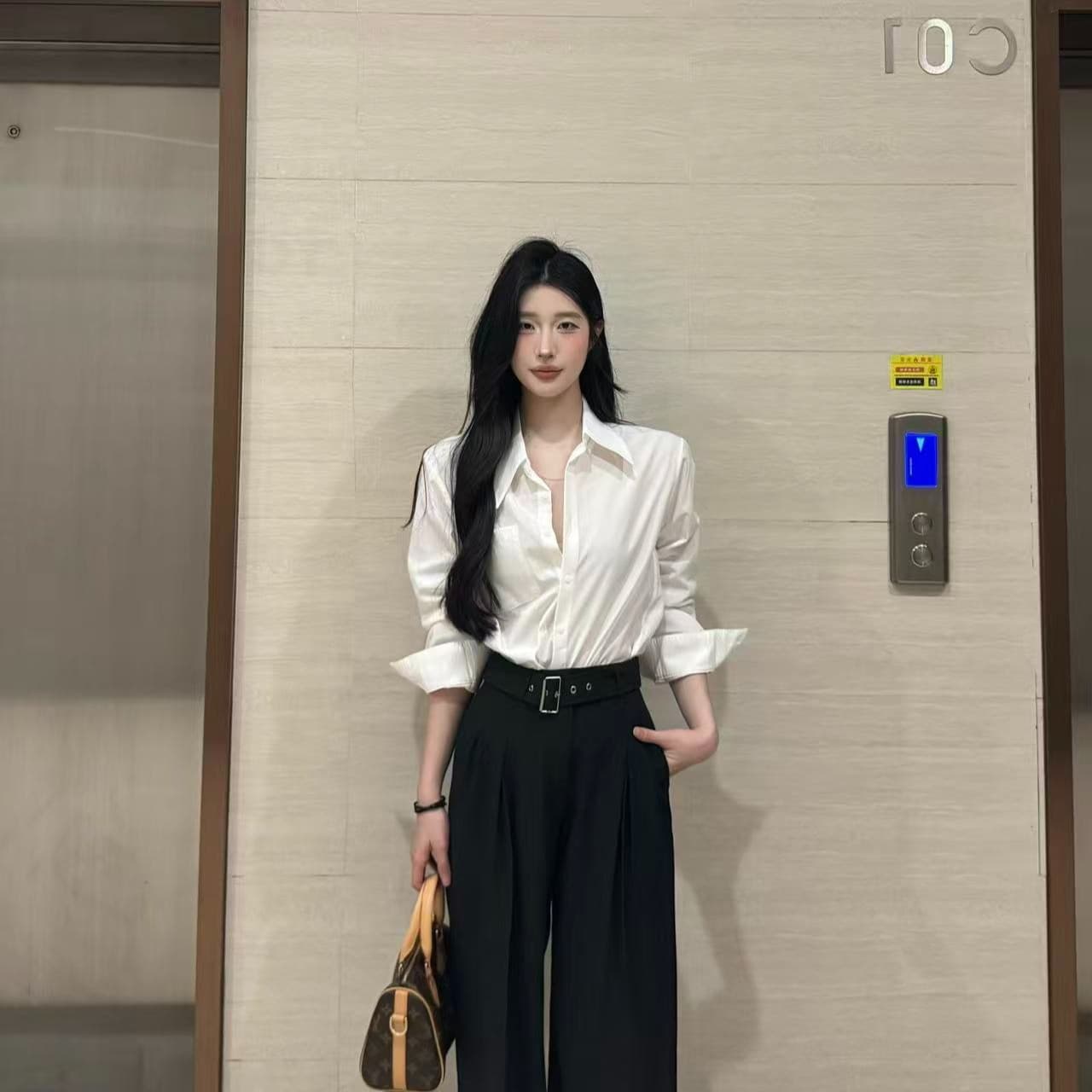 2026 한 부서 미니멀리즘 출퇴근 착용 가져 가라. 블라우스 사계절 섹션 이미지 4
