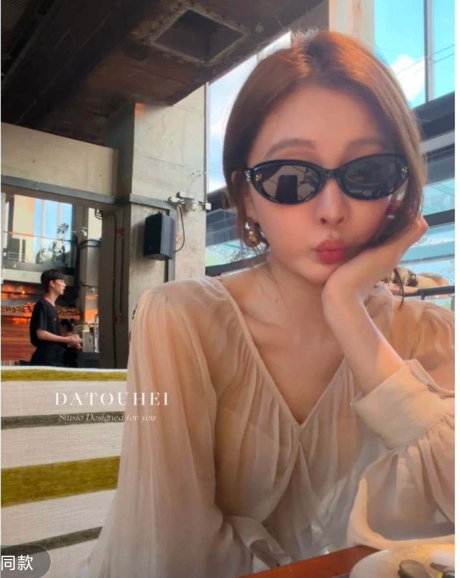 datouhei 가을 백색 안개 담배 파우더 품격 느긋한 명중 가져 가라. 거품 소매 셔츠 이미지 3