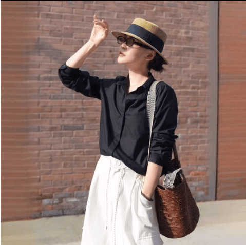프랑스식 작은 폴로 칼라 싱글 줄 버튼 긴팔 여성 셔츠 2026 새로운 가을 Chic 경력 출퇴근 고급 센스 맨위 이미지 3