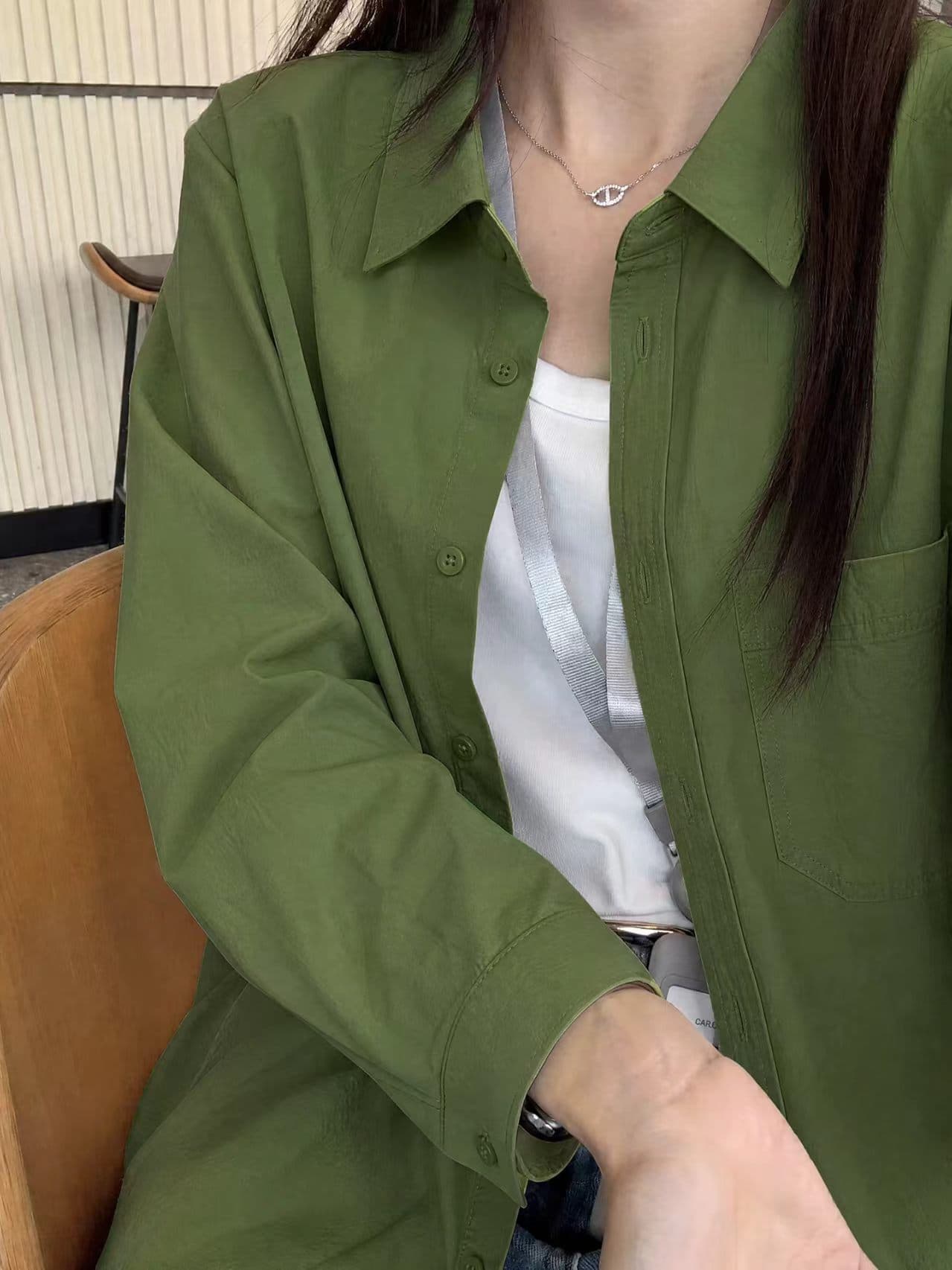 프랑스식 화이트 아마 오래된 돈 바람 여성 셔츠 여름 캐주얼 고급 느슨함 센스 면 린넨 셔츠 긴팔 자외선 차단 맨위 상세 이미지 2