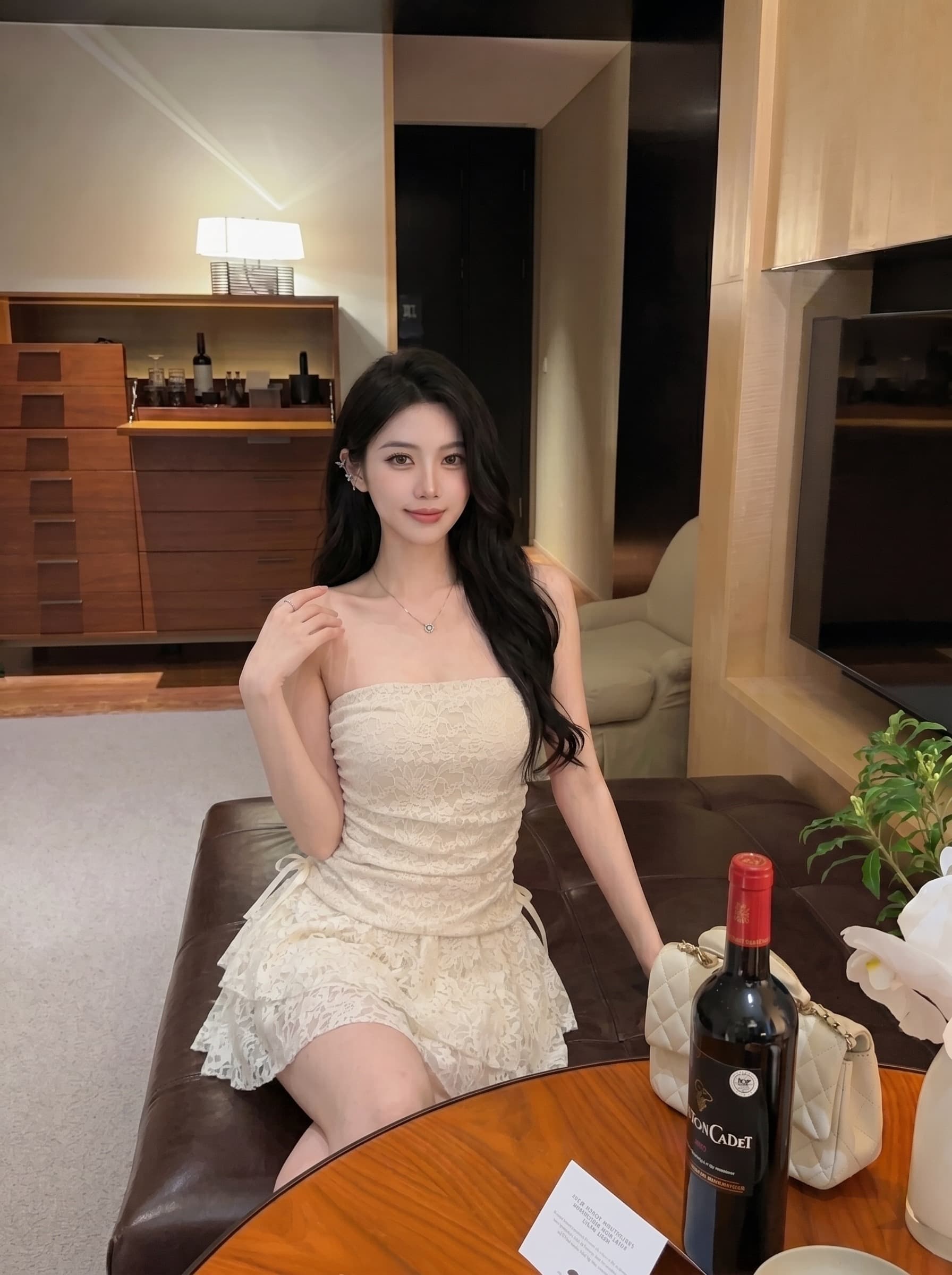 실사 프랑스식 순수한 욕망 허리 수축 자카드 튜브탑 치마 작은 대중 바람 디자인 센스 여름 단색 쇼트 스타일 드레스 상세 이미지 8