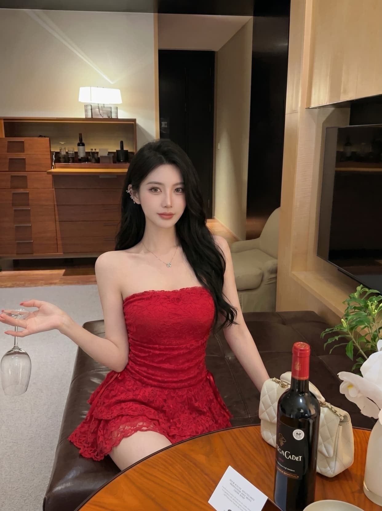실사 프랑스식 순수한 욕망 허리 수축 자카드 튜브탑 치마 작은 대중 바람 디자인 센스 여름 단색 쇼트 스타일 드레스 상세 이미지 15