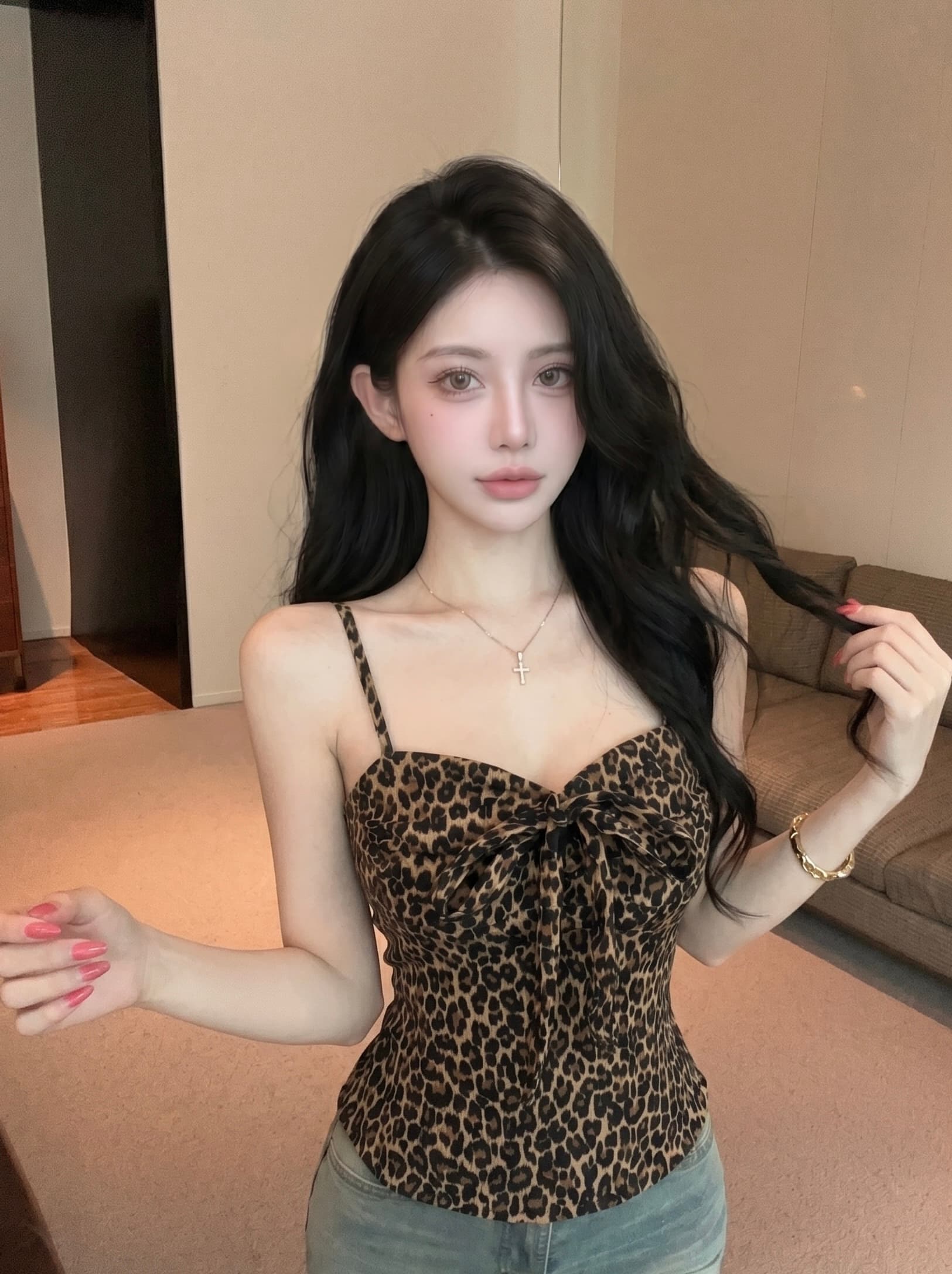 실사 핫걸 바람 쇼트 스타일 캐미솔 여름 새로운 몸매 가꾸기 슬림해 보이는 맨위 스트랩 여성 의류 인사이드 가져 가라. 상세 이미지 3