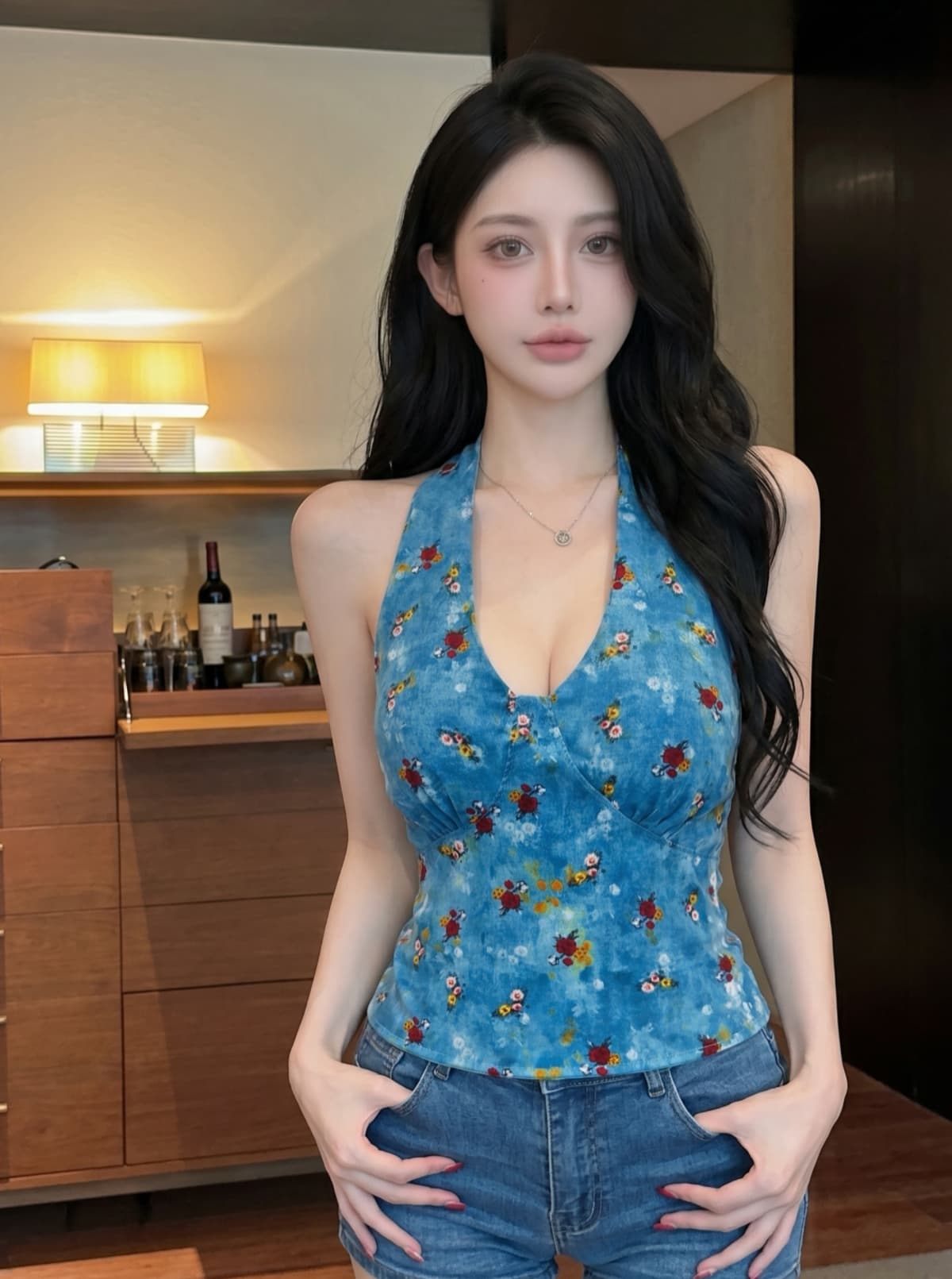 실사 레트로 행침 목 슬립 작은 조끼 여성 여름 외출용 아름다움 뒤로 쇼트 스타일 백리스 맨위 고급 센스 언더 코트 상세 이미지 25