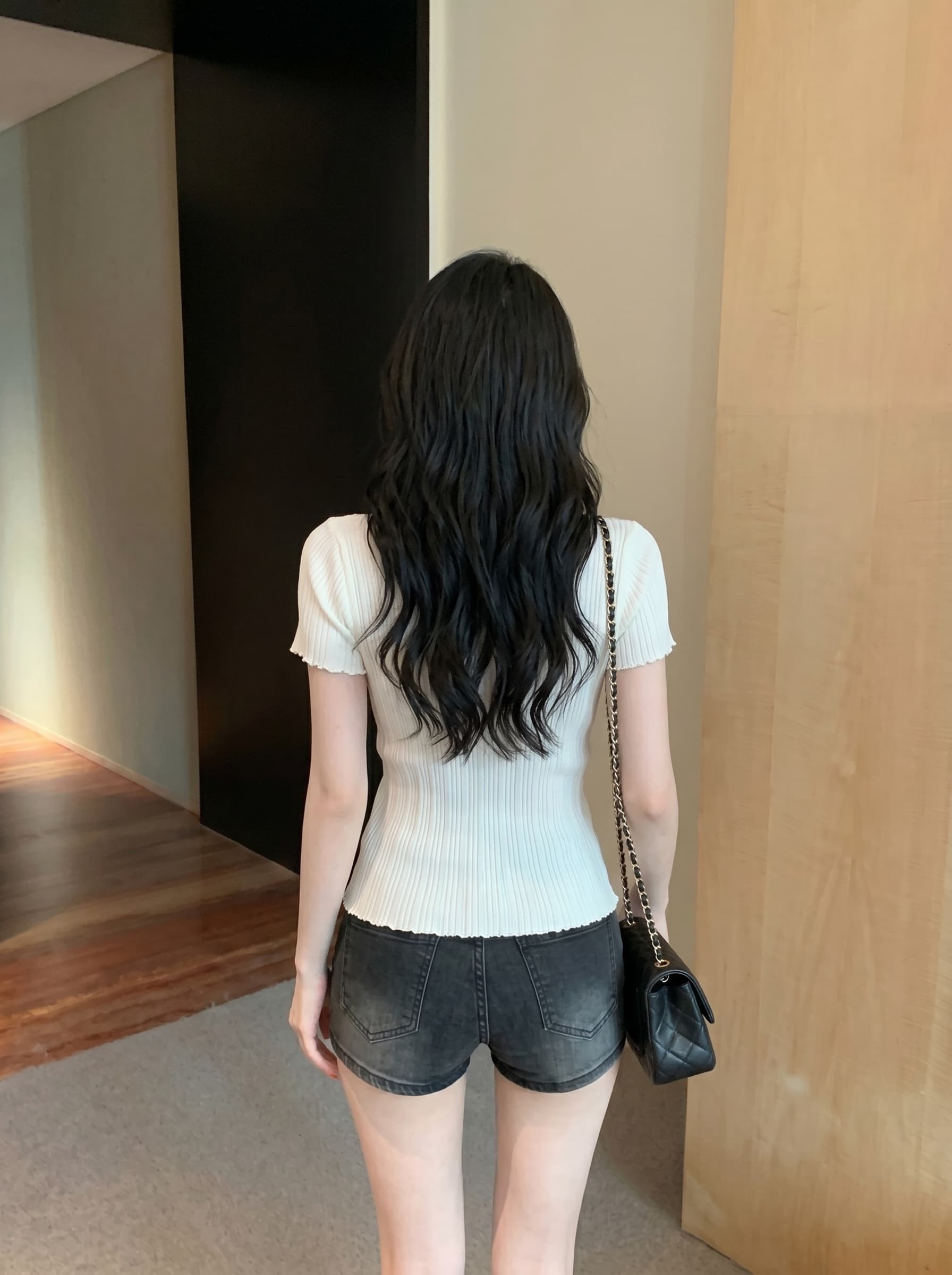 실사 달콤한 스타일 스택 착용 페이크 레이어드 반팔 티셔츠 여성 여름 얇은 스타일 몸매 가꾸기 슬림해 보이는 패션 다용도 니트 맨위 상세 이미지 20