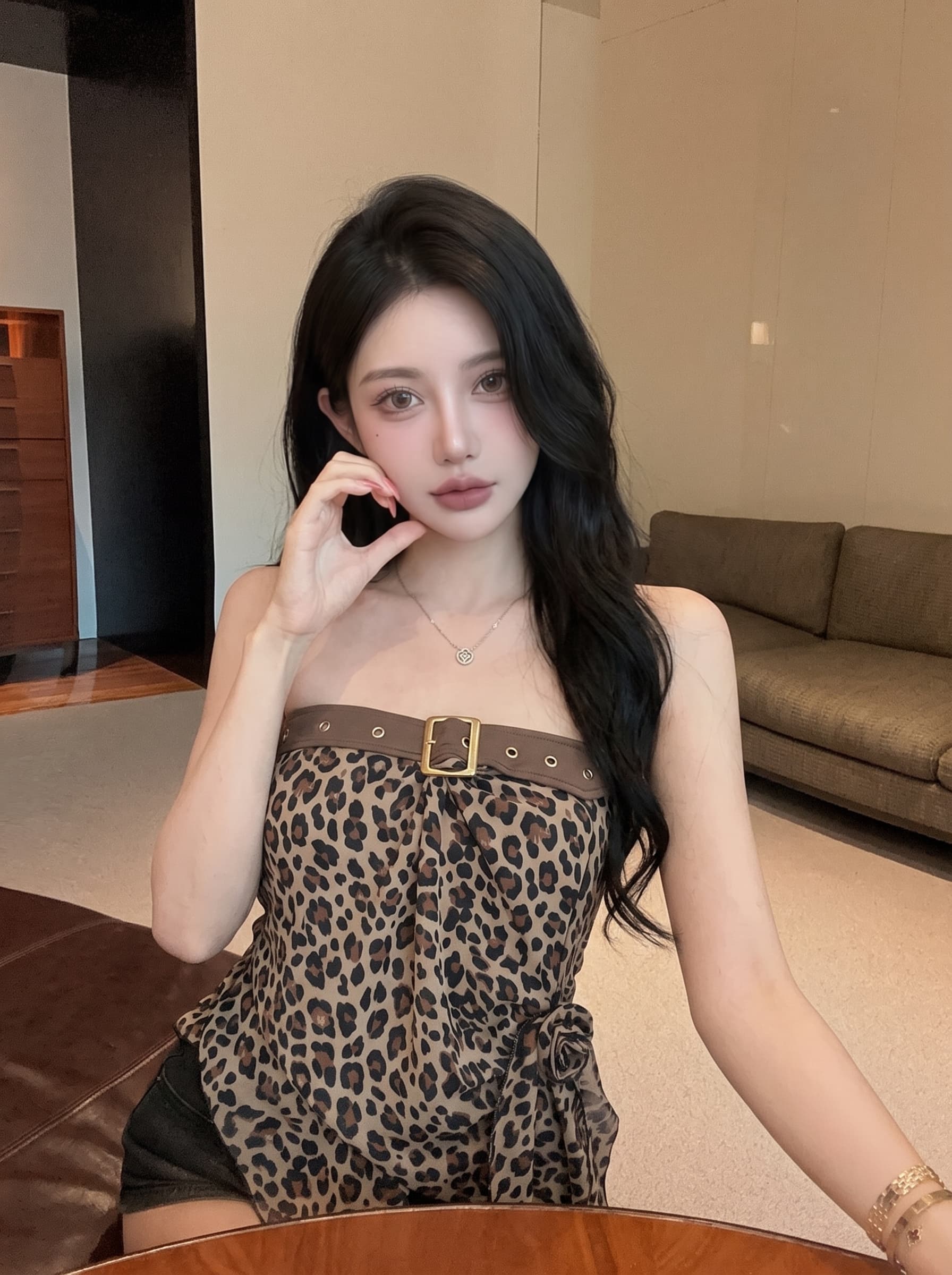 실사 천년기 핫걸 바람 튜브탑 여성 여름 새로운 3 차원 주름 몸매 가꾸기 불규칙 밑단 민소매 맨위 트렌디 상세 이미지 18