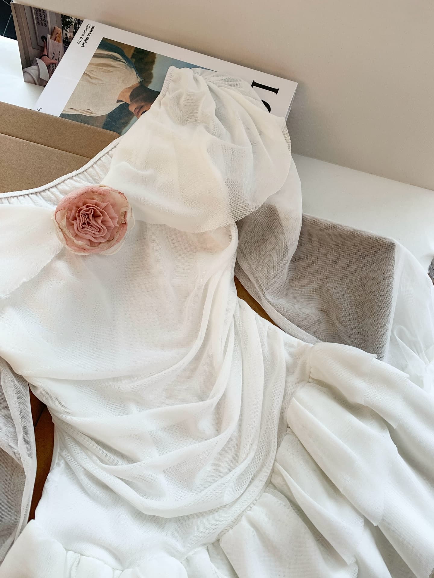 실사 순수한 욕망 핫걸 바람 고급 센스 품격 여성 드레스 여름 주름 마이크로 ~을 통해 허리 수축 슬림해 보이는 긴팔 미니 스커트 상세 이미지 3