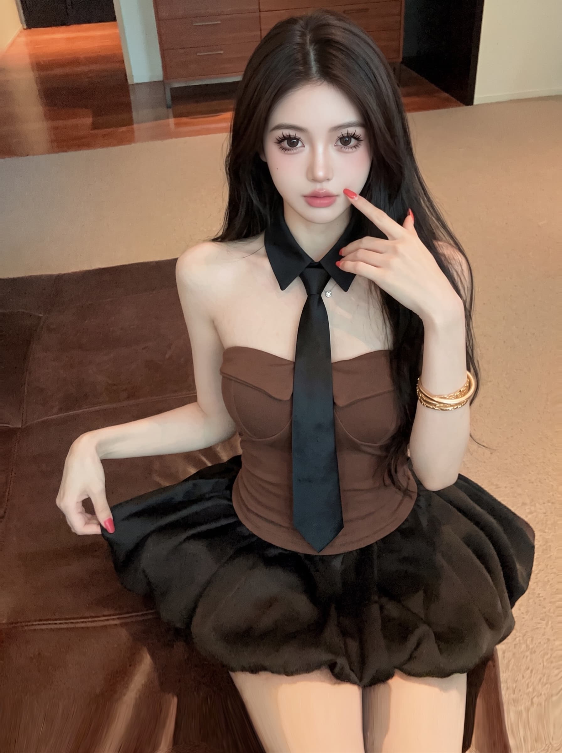 실사 섹시함 핫걸 바람 민소매 외출용 튜브탑 작은 조끼 여성 여름 디자인 센스 몸매 가꾸기 슬림해 보이는 쇼트 스타일 맨위 상세 이미지 6