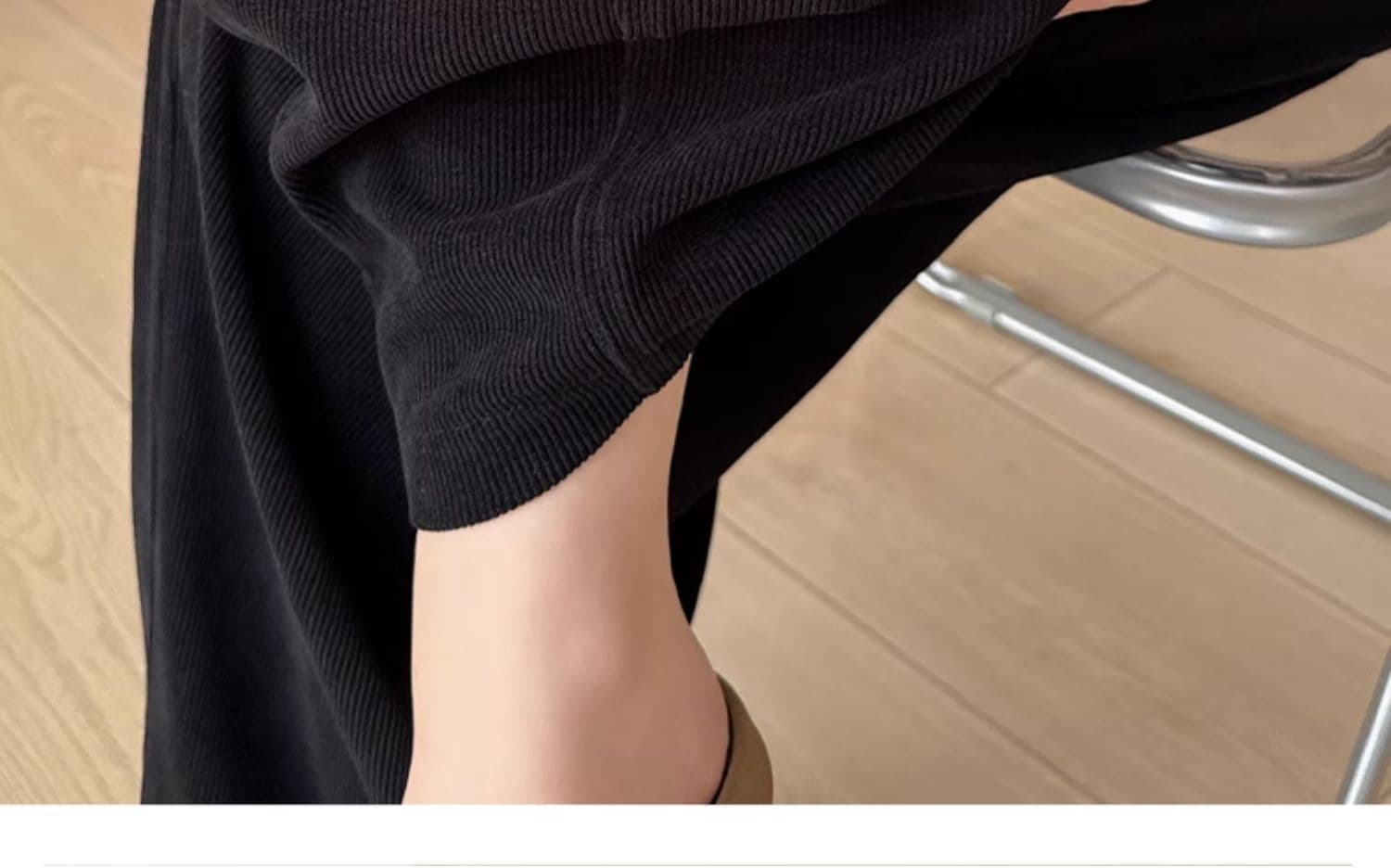 280 그램 유럽 면 벨벳 레트로 모통이 칼 바지 여성 가을 겨울 새로운 하이웨이스트 느긋한 슬림해 보이는 다용도 니트 와이드 레그 팬츠 상세 이미지 20