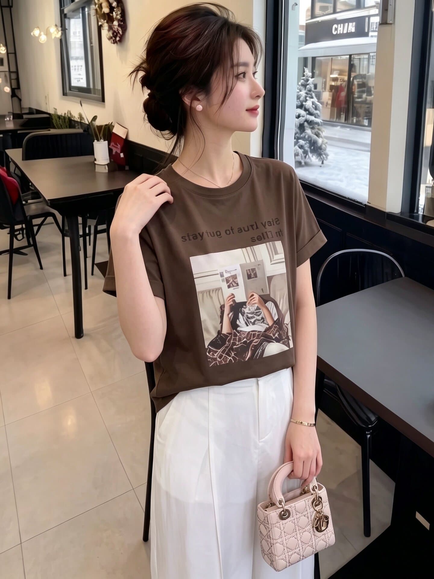 사람들 면 레이스 홀로우 아웃 긍정적 인 어깨 반팔 티셔츠 여성 2026 아모이 빅 사이즈 여성 의류 슬림해 보이는 표지 배 외국 가스 맨위 상세 이미지 4