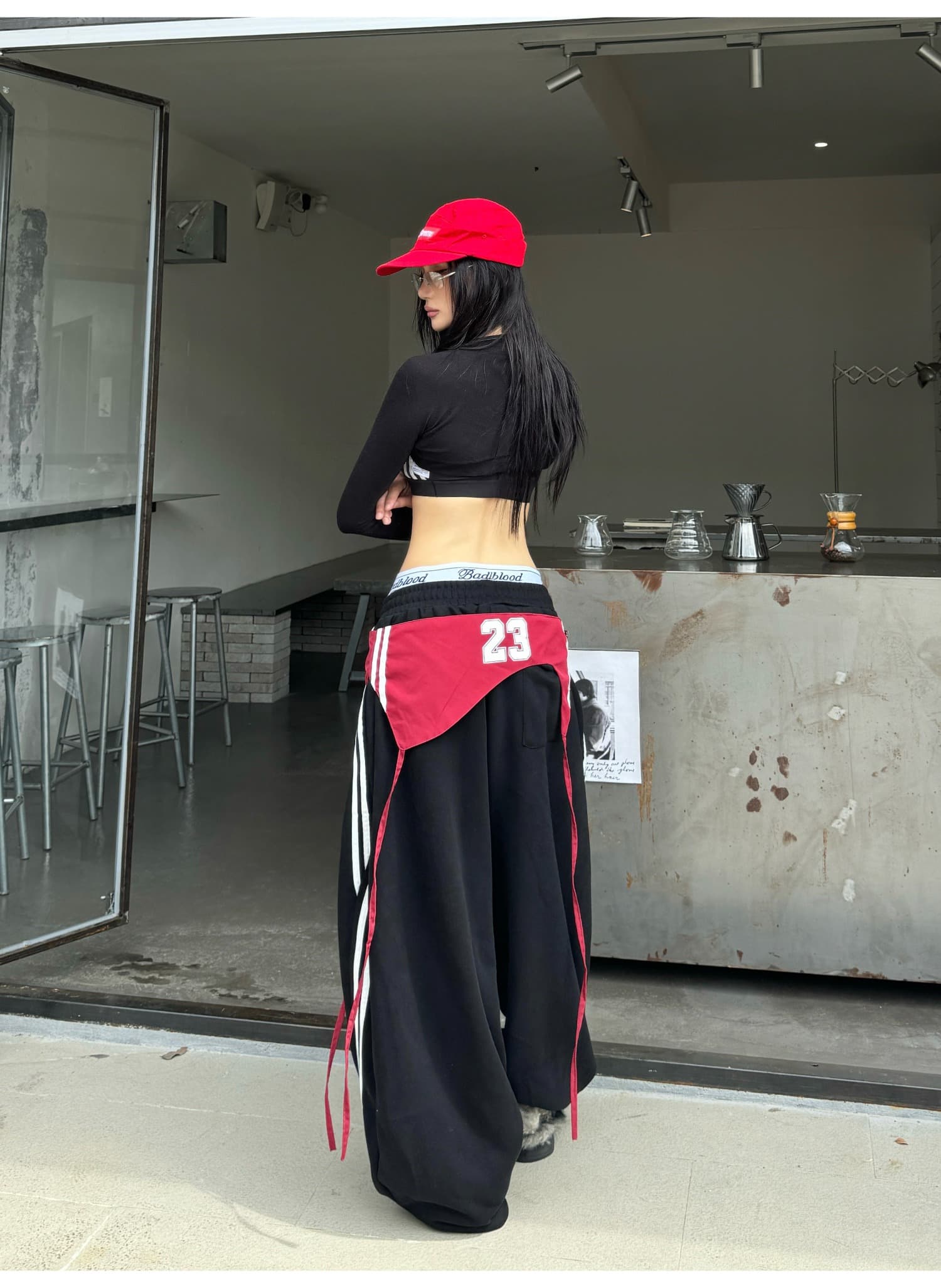 매운맛 ~까지 열사병 가을 겨울 아메리칸 레트로 스트리트 댄스 핫걸 바람 랩스커트팬츠 워크웨어 모통이 칼 웨이 바지 루즈핏 캐주얼 와이드 레그 팬츠 상세 이미지 14