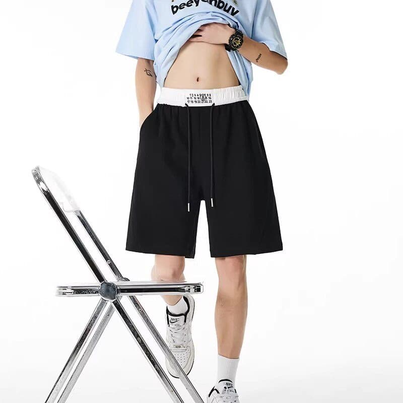 아메리칸 해군 캐주얼 반바지 남성 여름 외출용 러닝 운동 농구 웨이 바지 무거운 대 사이즈 5 점 상세 이미지 5