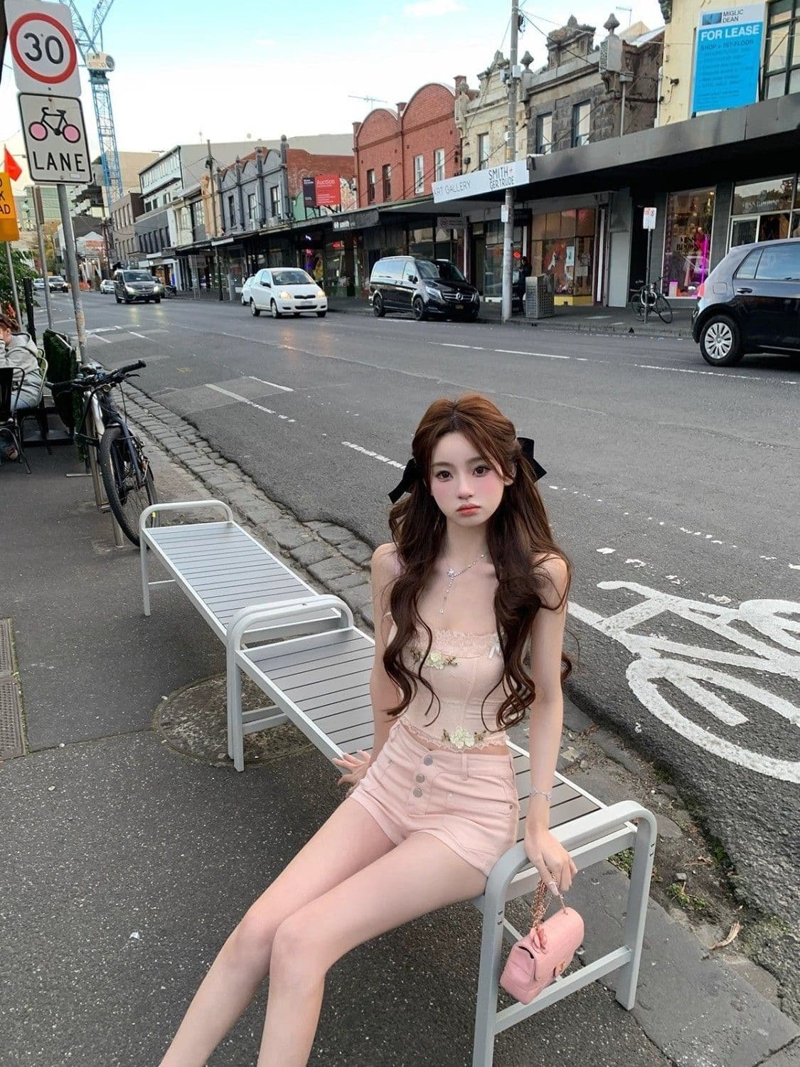 레트로 핫걸 데님 반바지 여성 다용도 작은 키 슬림해 보이는 스트레이트 넓은 다리 뜨거운 바지 상세 이미지 4