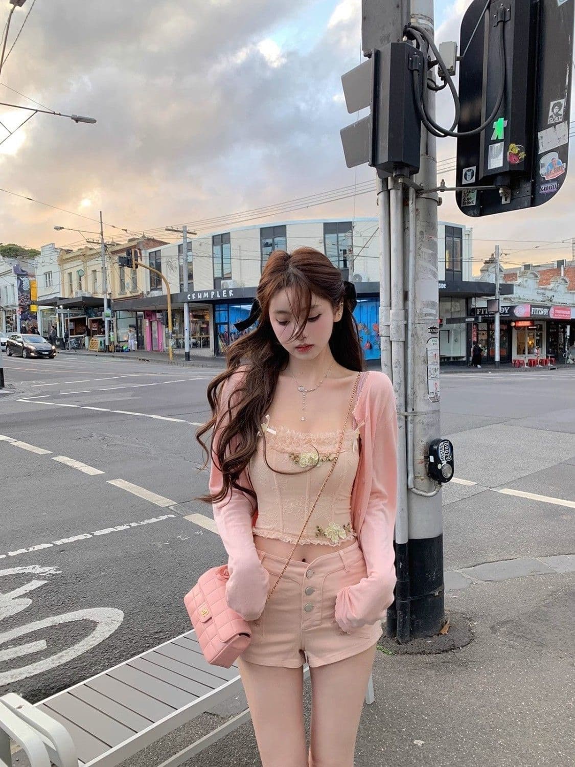 레트로 핫걸 데님 반바지 여성 다용도 작은 키 슬림해 보이는 스트레이트 넓은 다리 뜨거운 바지 상세 이미지 9