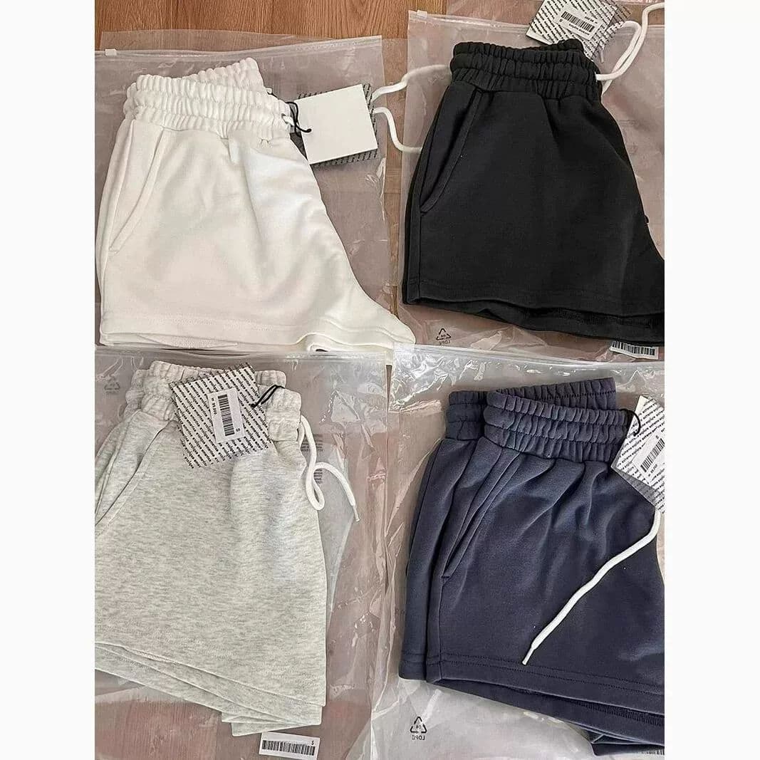 단색 운동 반바지 2026 신제품 4 색 무거운 아메리칸 하이웨이스트 루즈핏 캐주얼 핫걸 핫 바지 기초 웨이 바지 상세 이미지 5