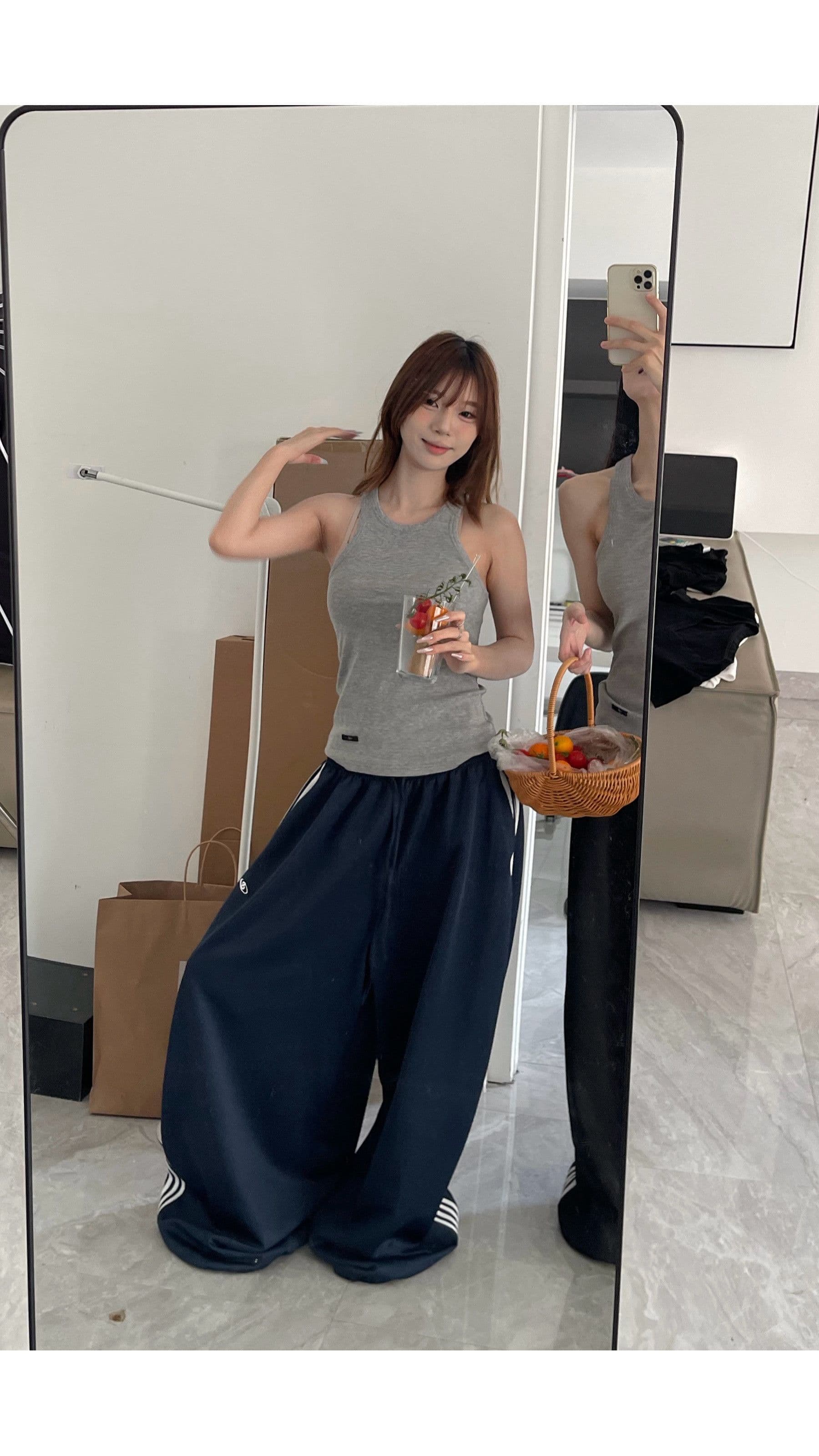 통기성 도루 센스 여름 얇은 스타일 레트로 느긋한 바람 바 기사 리본 패치워크 넓은 다리 재즈 춤추기 캐주얼 바지 상세 이미지 14