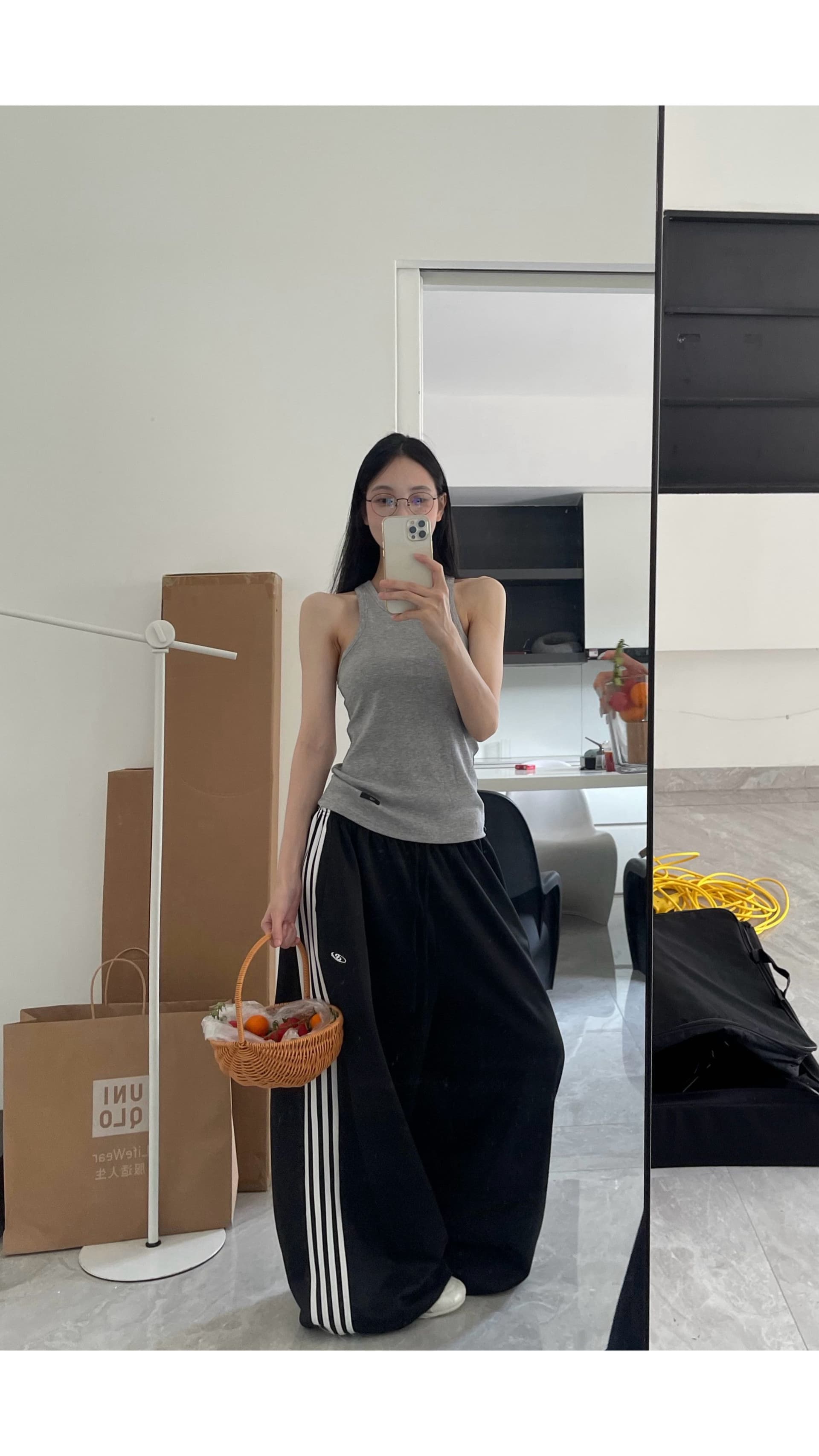 통기성 도루 센스 여름 얇은 스타일 레트로 느긋한 바람 바 기사 리본 패치워크 넓은 다리 재즈 춤추기 캐주얼 바지 상세 이미지 18