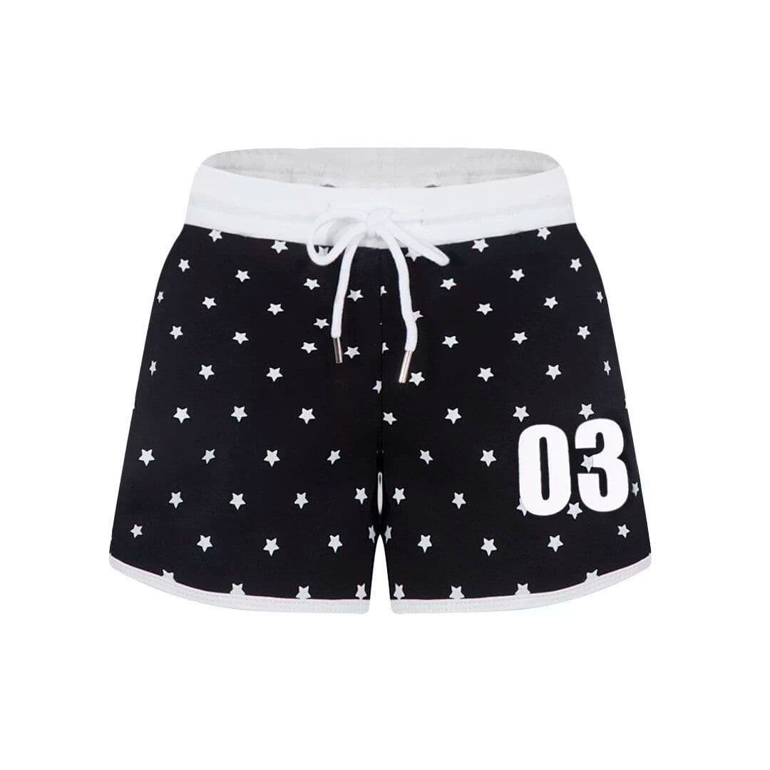 아메리칸 레트로 별 운동 순면 반바지 여성 2026 여름 새로운 하이웨이스트 슬림해 보이는 캐주얼 3 점 바지 핫 바지 상세 이미지 4