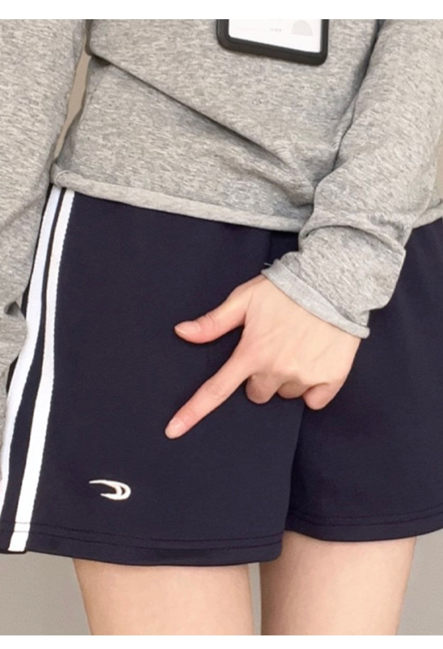 빅 사이즈 두 바 스트라이프 운동 반바지 여성 지방 mm 여름 하이웨이스트 슬림해 보이는 캐주얼 루즈핏 한 마디 3 점 웨이 바지 상세 이미지 22