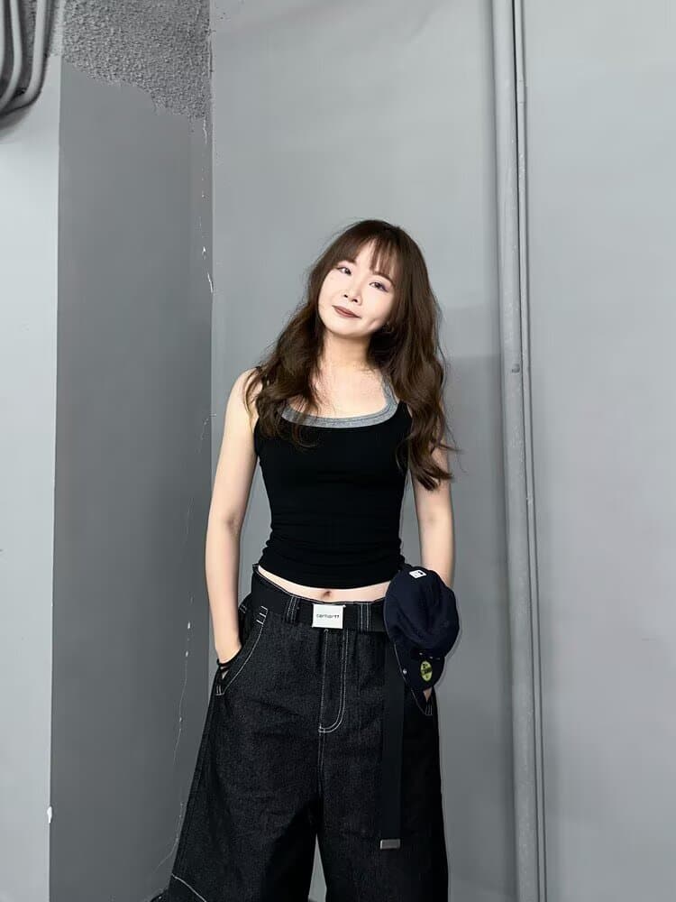 아메리칸 높음 거리 자수 데님 반바지 남녀 여름 디자인 센스 루즈핏 캐주얼 넓은 다리 7부 바지 상세 이미지 10