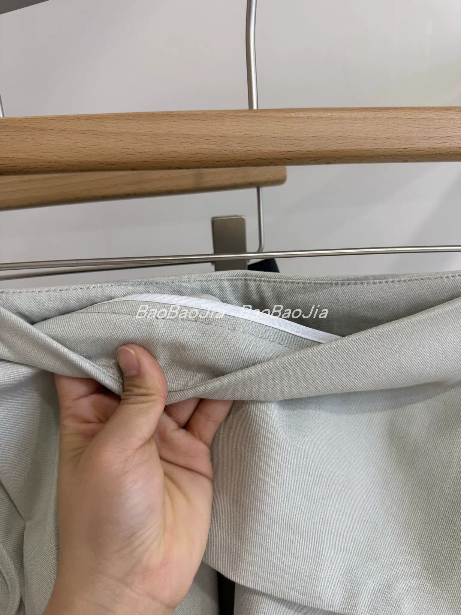 한 부서 페이크 레이어드 레이스업 랩스커트팬츠 바지 여성 2026 년 봄 새로운 미니멀리즘 단색 넓은 다리 길이 바지 상세 이미지 6