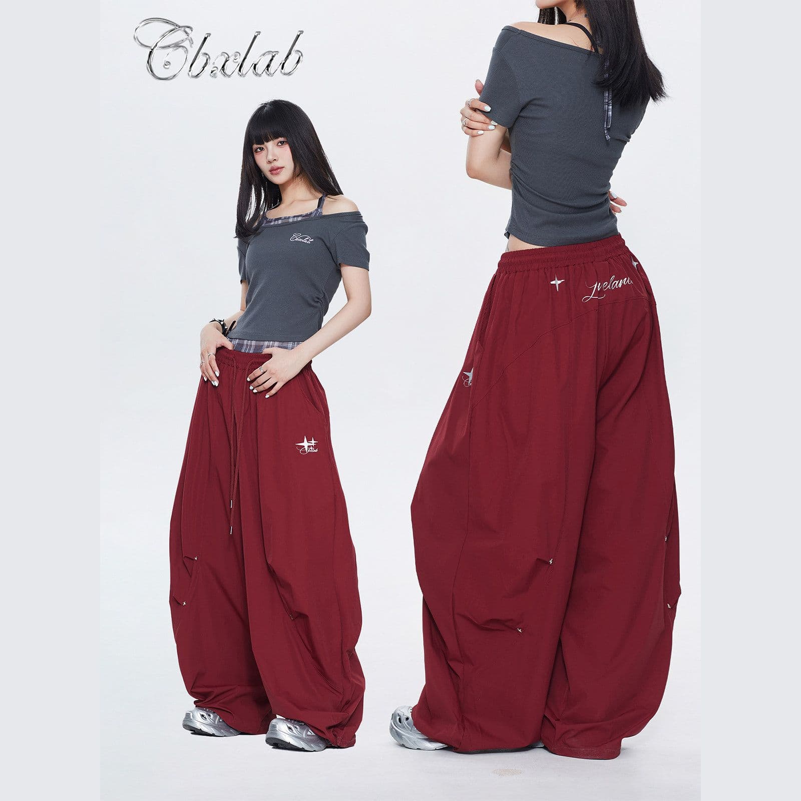 좋은 품질 원본 올린 사람 : 에디션 금속 별 속도 건조한 풍선 긴 바지 웃음 하 춤추기 oversize 캐주얼 바지 여성 이미지 4