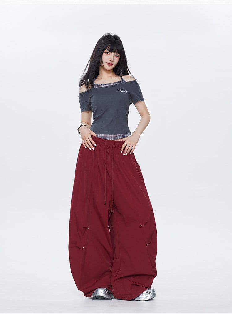 좋은 품질 원본 올린 사람 : 에디션 금속 별 속도 건조한 풍선 긴 바지 웃음 하 춤추기 oversize 캐주얼 바지 여성 상세 이미지 9