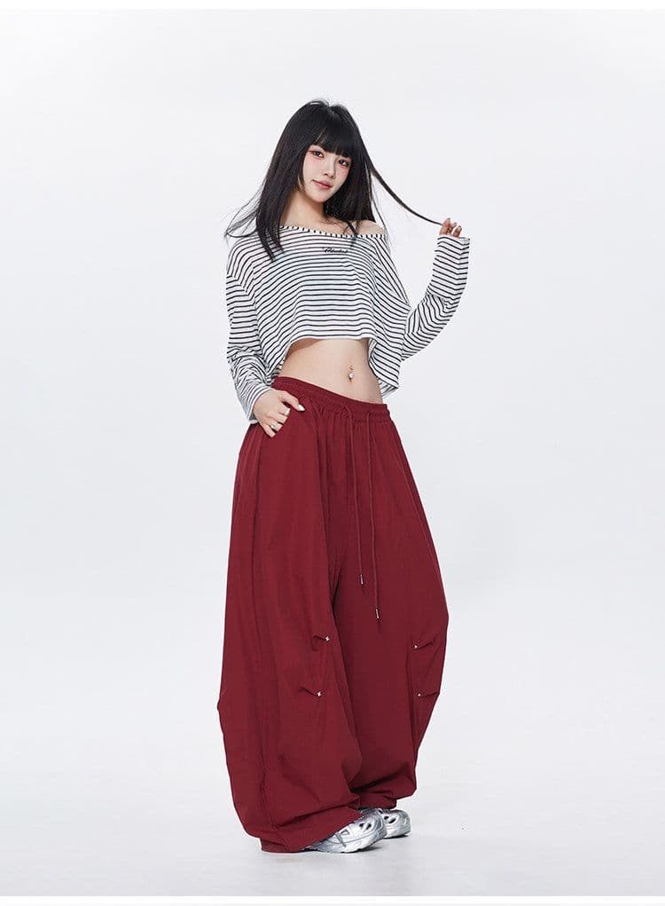 좋은 품질 원본 올린 사람 : 에디션 금속 별 속도 건조한 풍선 긴 바지 웃음 하 춤추기 oversize 캐주얼 바지 여성 상세 이미지 13