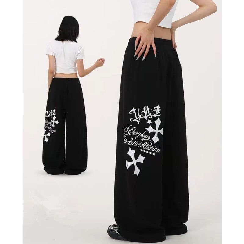 국경 간 아마존 AliExpress 하이웨이스트 펌프 로프 루즈핏 유럽과 미국 핫걸 바람 jazz 춤추기 hiphop 운동 바지 여성
