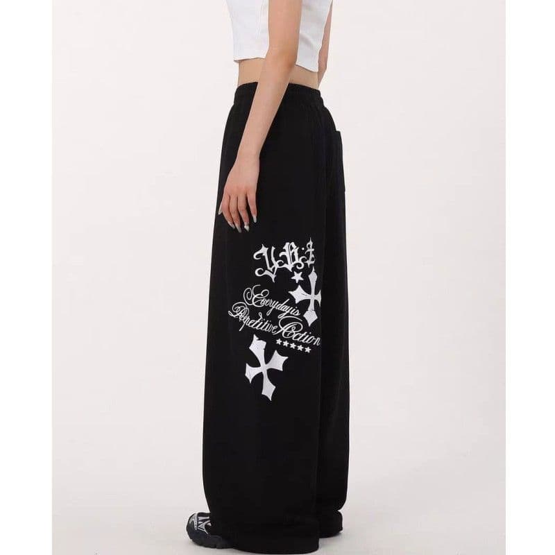 국경 간 아마존 AliExpress 하이웨이스트 펌프 로프 루즈핏 유럽과 미국 핫걸 바람 jazz 춤추기 hiphop 운동 바지 여성 이미지 2