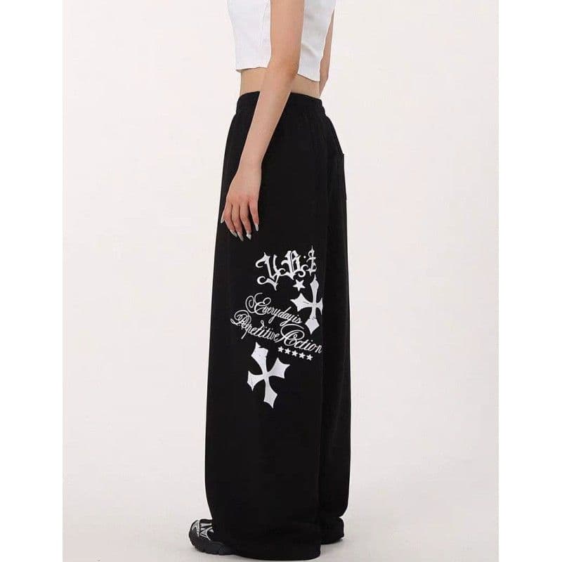 국경 간 아마존 AliExpress 하이웨이스트 펌프 로프 루즈핏 유럽과 미국 핫걸 바람 jazz 춤추기 hiphop 운동 바지 여성 상세 이미지 8