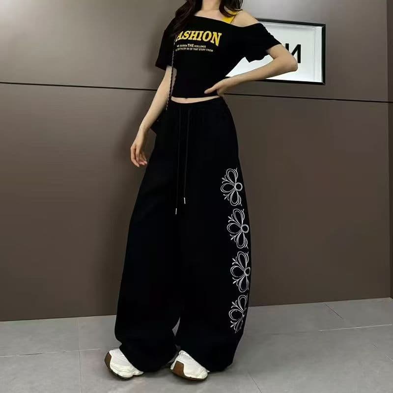 순면 은사 무거운 작업 자수 홀로우 아웃 새로운 캐주얼 바지 할란 모통이 칼 바지 상세 이미지 9