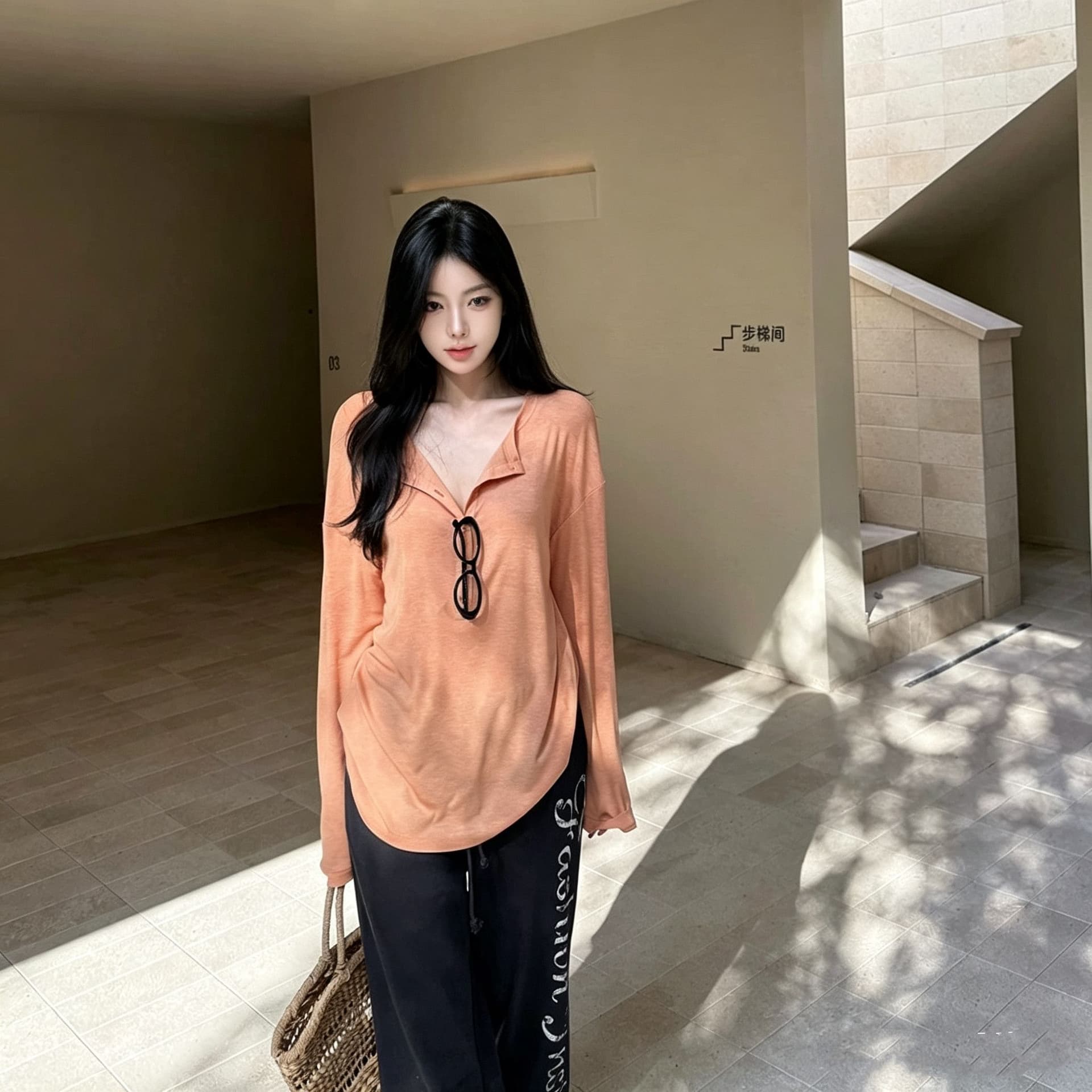 빅 사이즈 지방 mm 털 서클 면 넓은 다리 캐주얼 긴 바지 여성 여름 얇은 스타일 루즈핏 도루 센스 바닥 청소 바지 상세 이미지 18